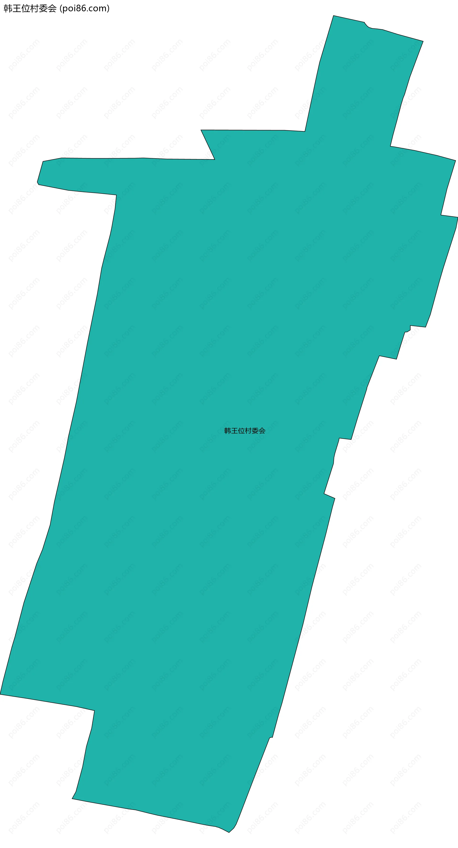 韩王位村委会边界地图