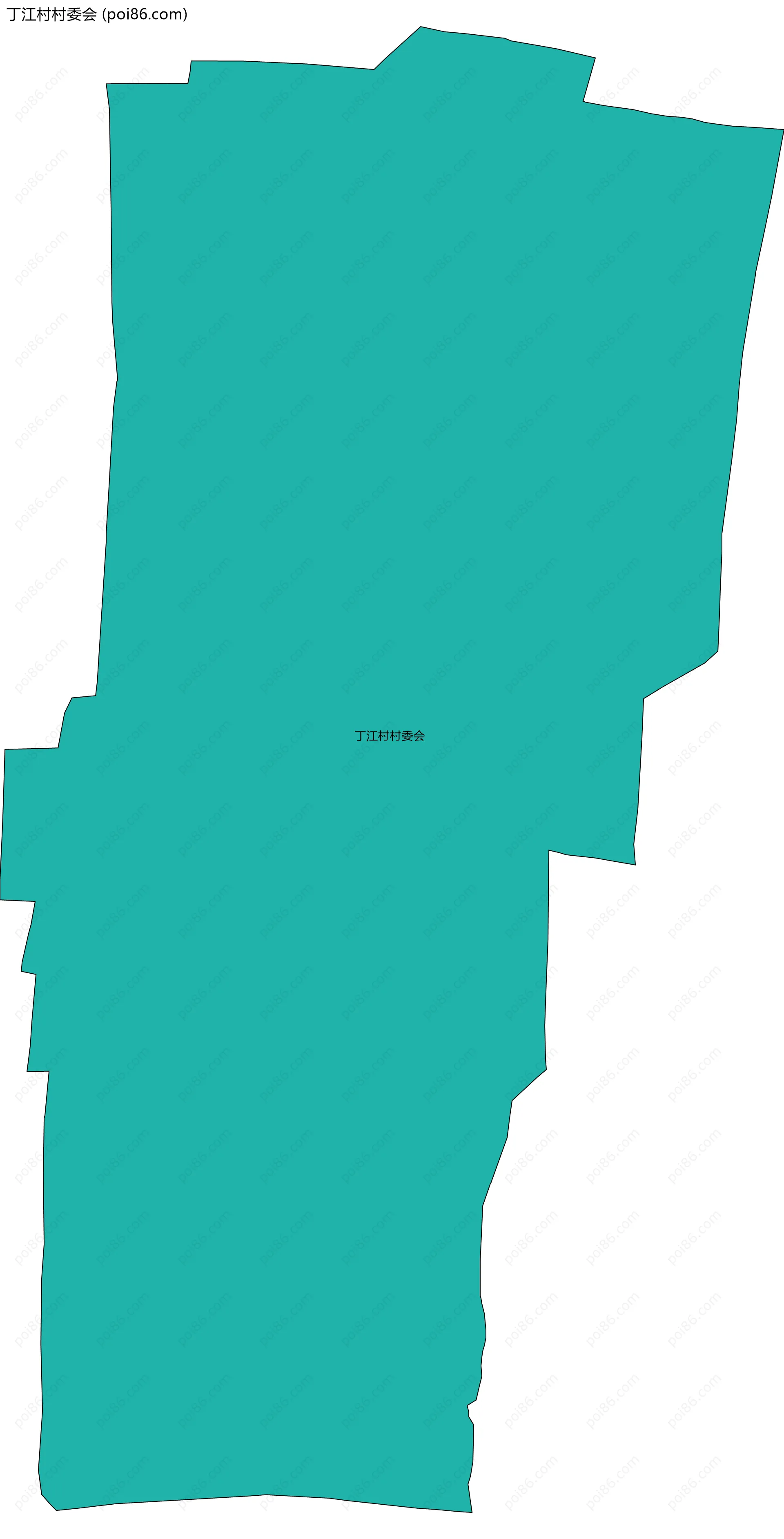 丁江村村委会边界地图