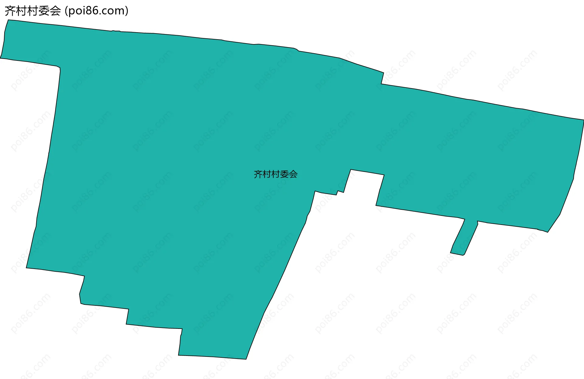 齐村村委会边界地图