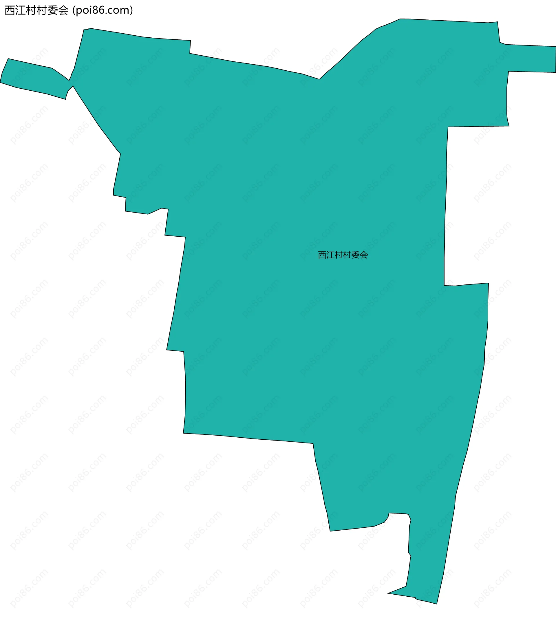 西江村村委会边界地图