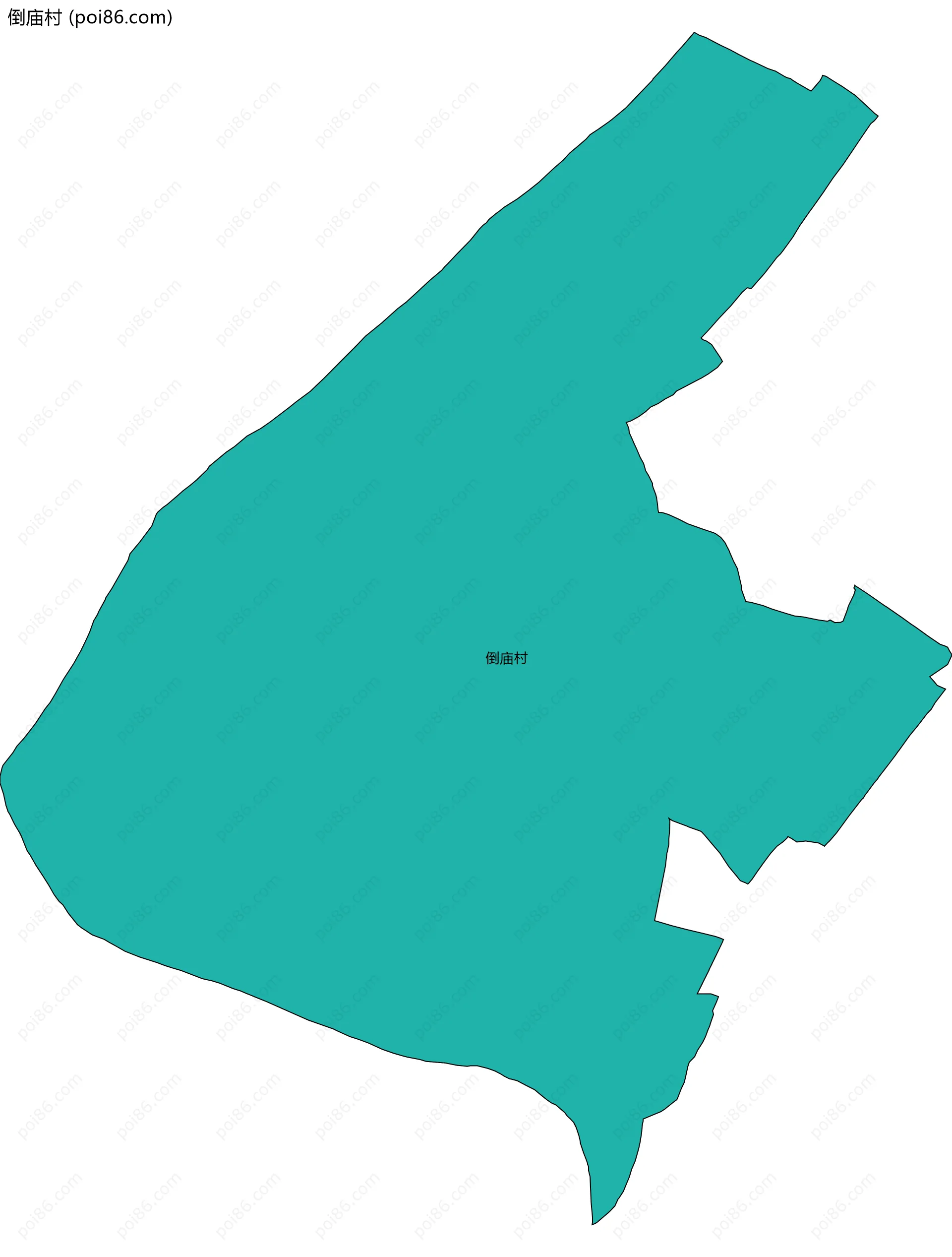 倒庙村边界地图