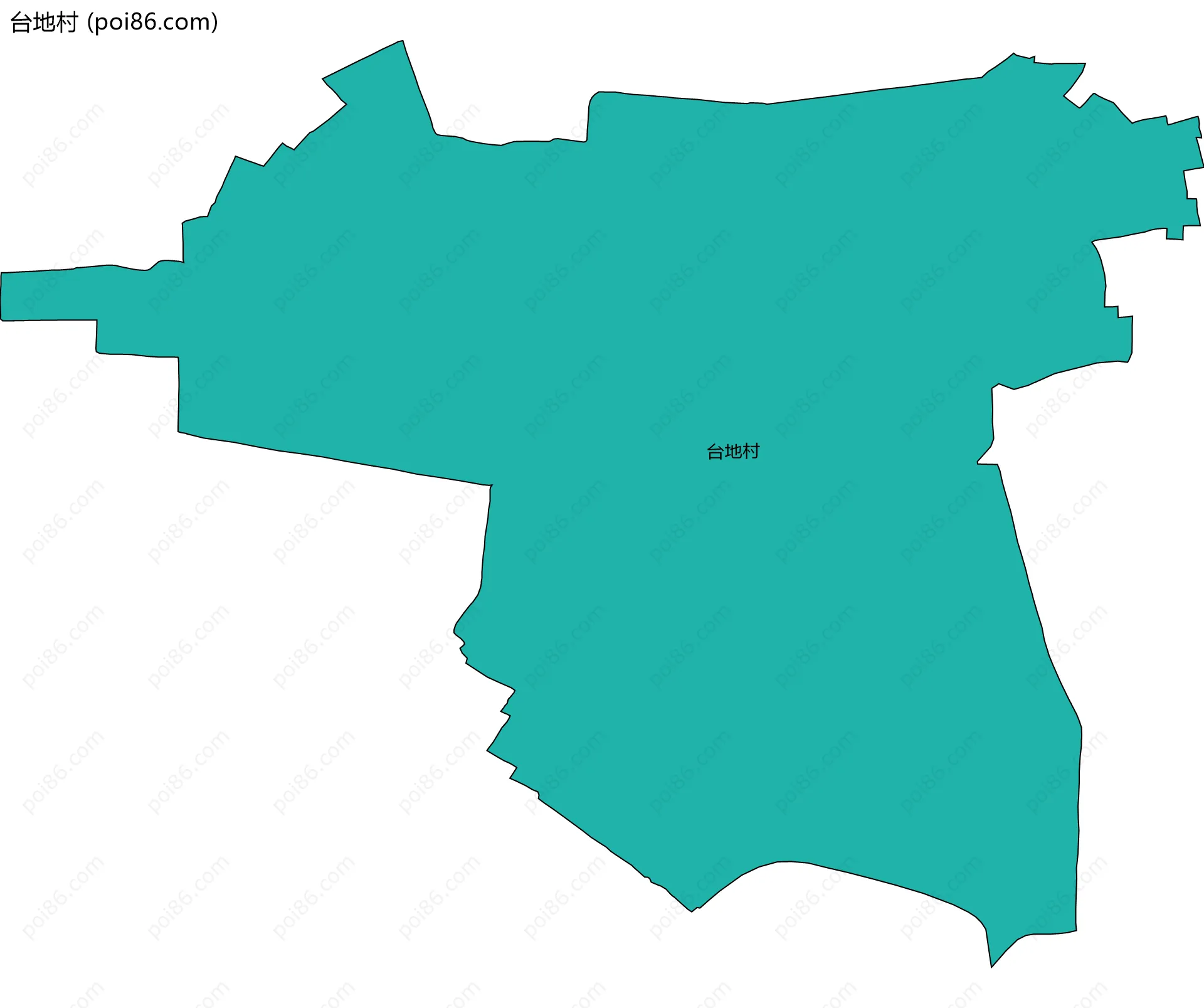 台地村边界地图