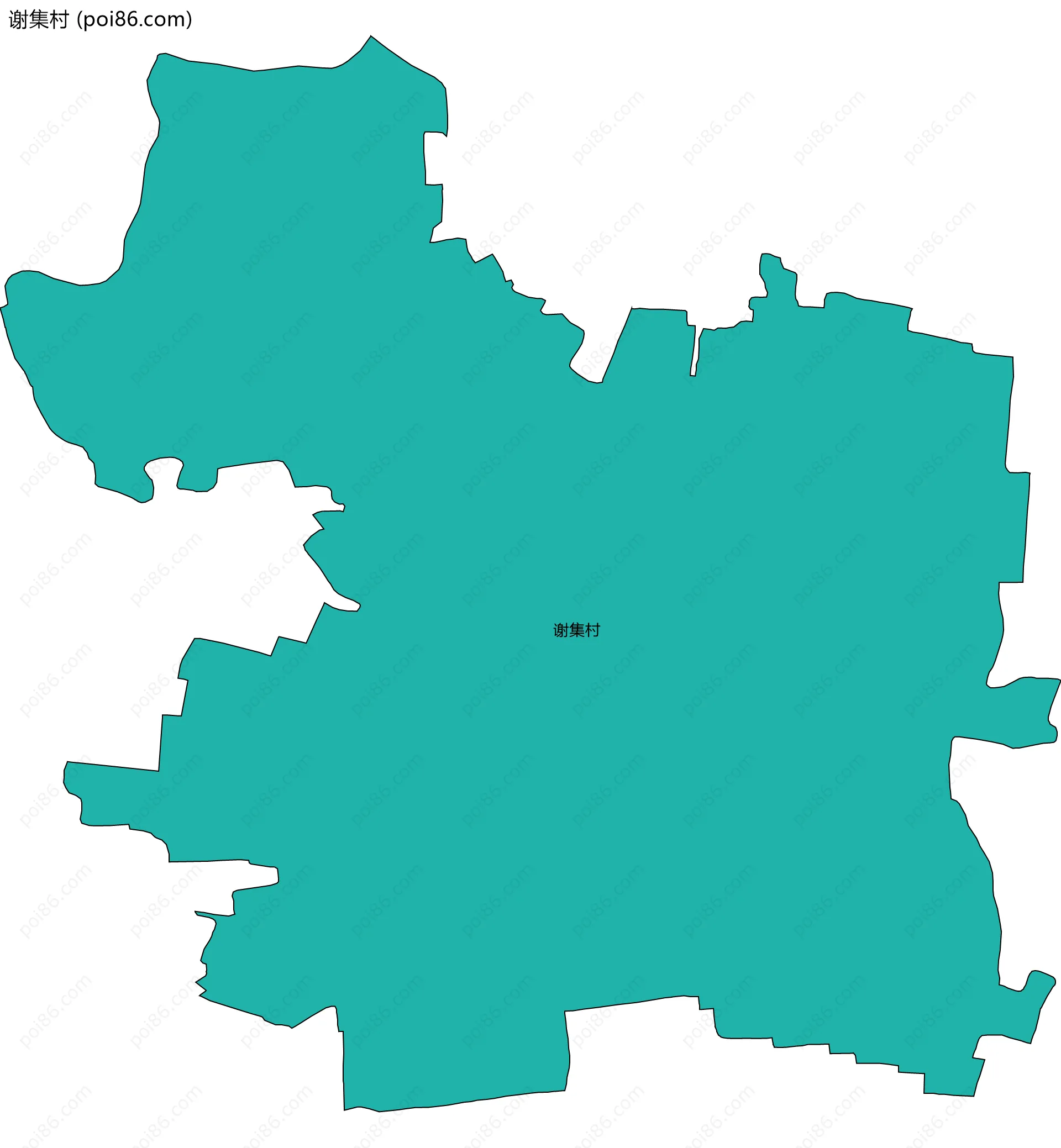 谢集村边界地图