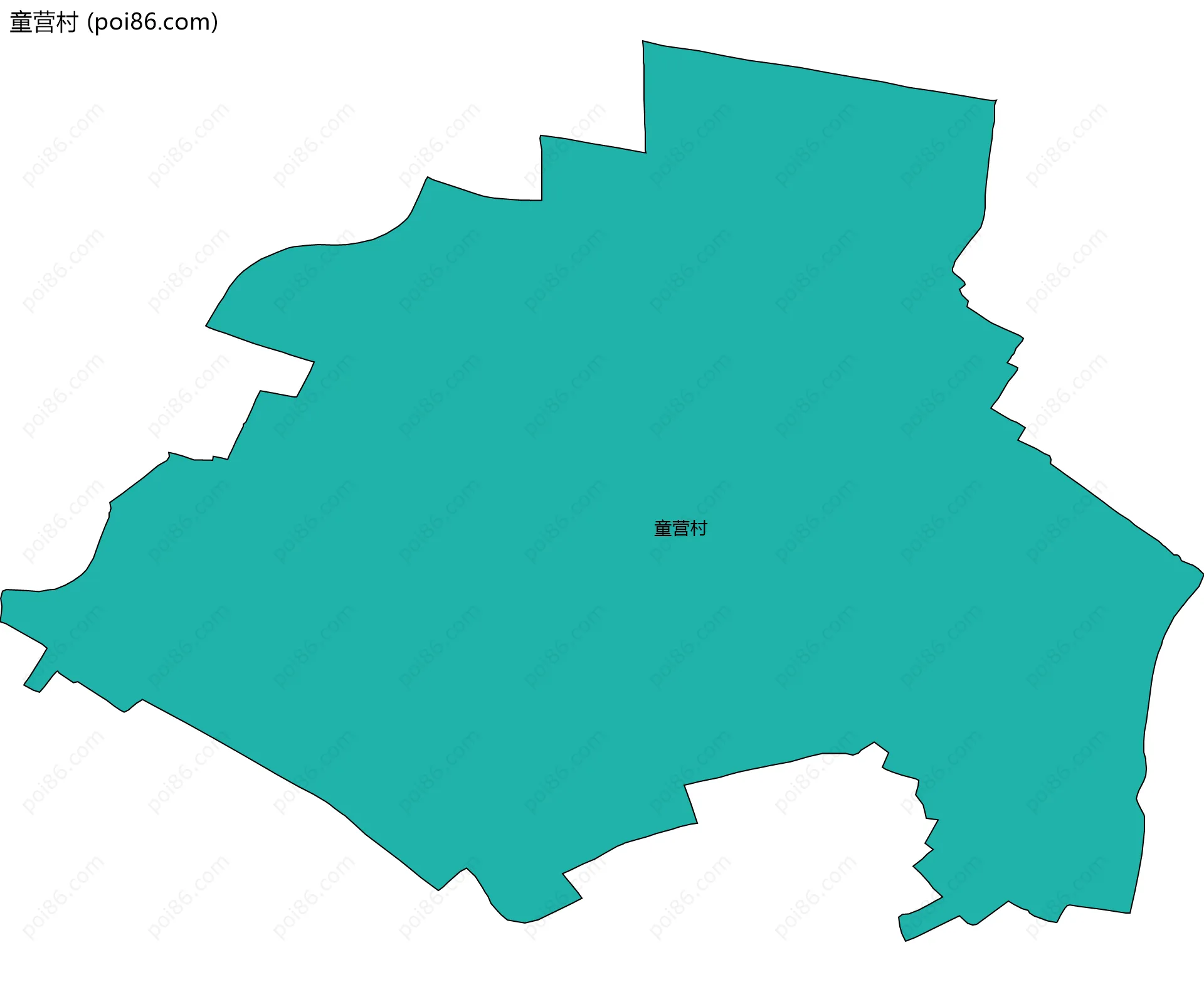 童营村边界地图