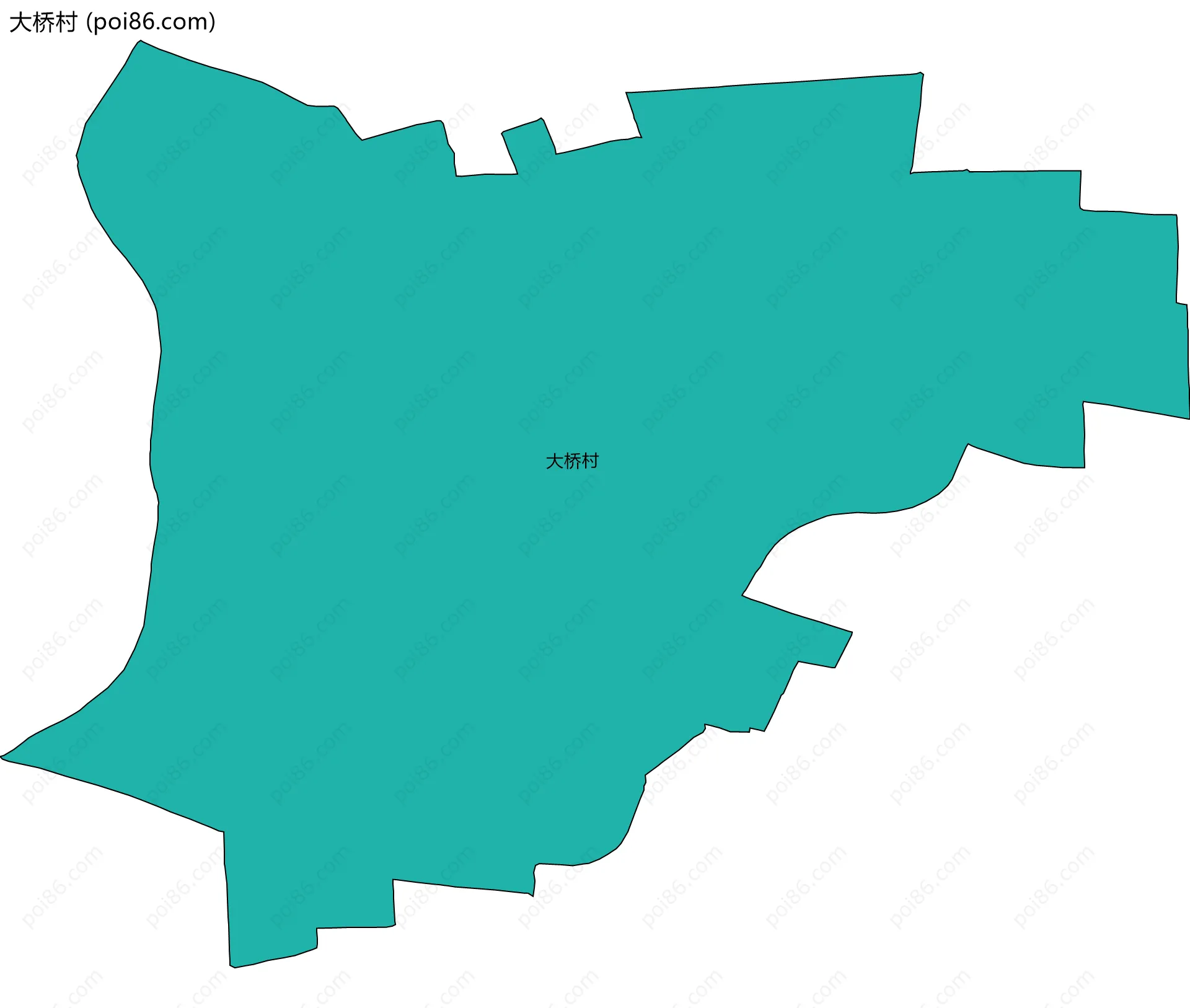 大桥村边界地图