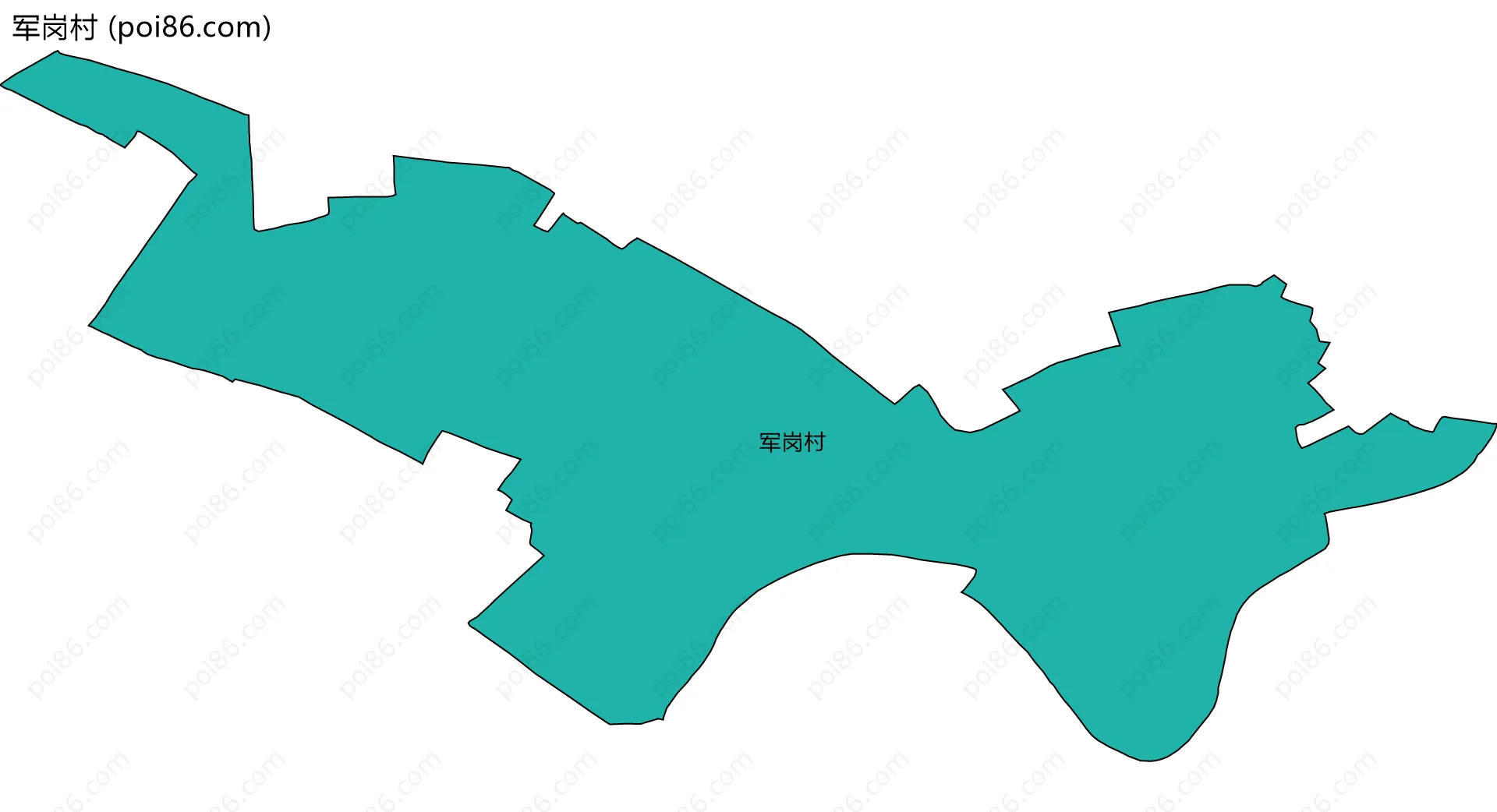 军岗村边界地图