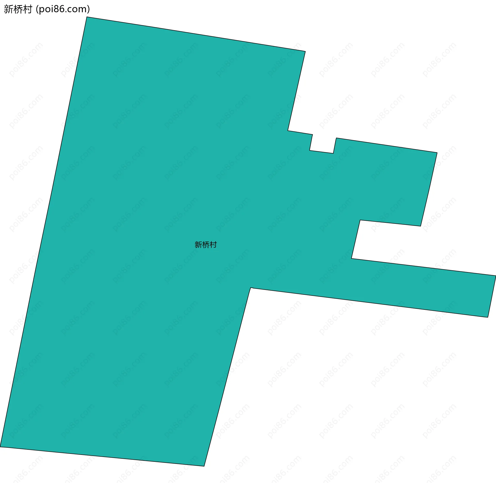 新桥村边界地图
