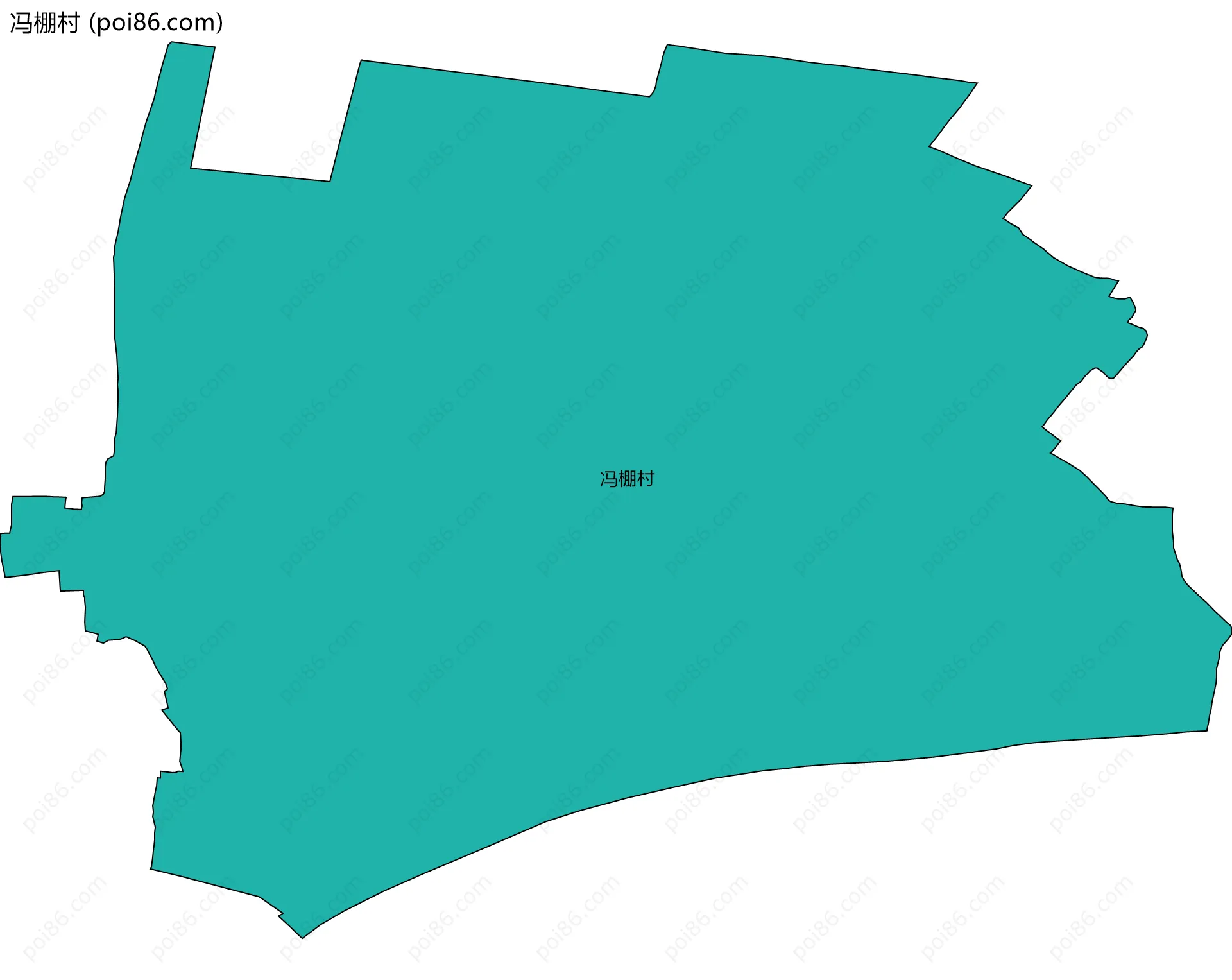 冯棚村边界地图