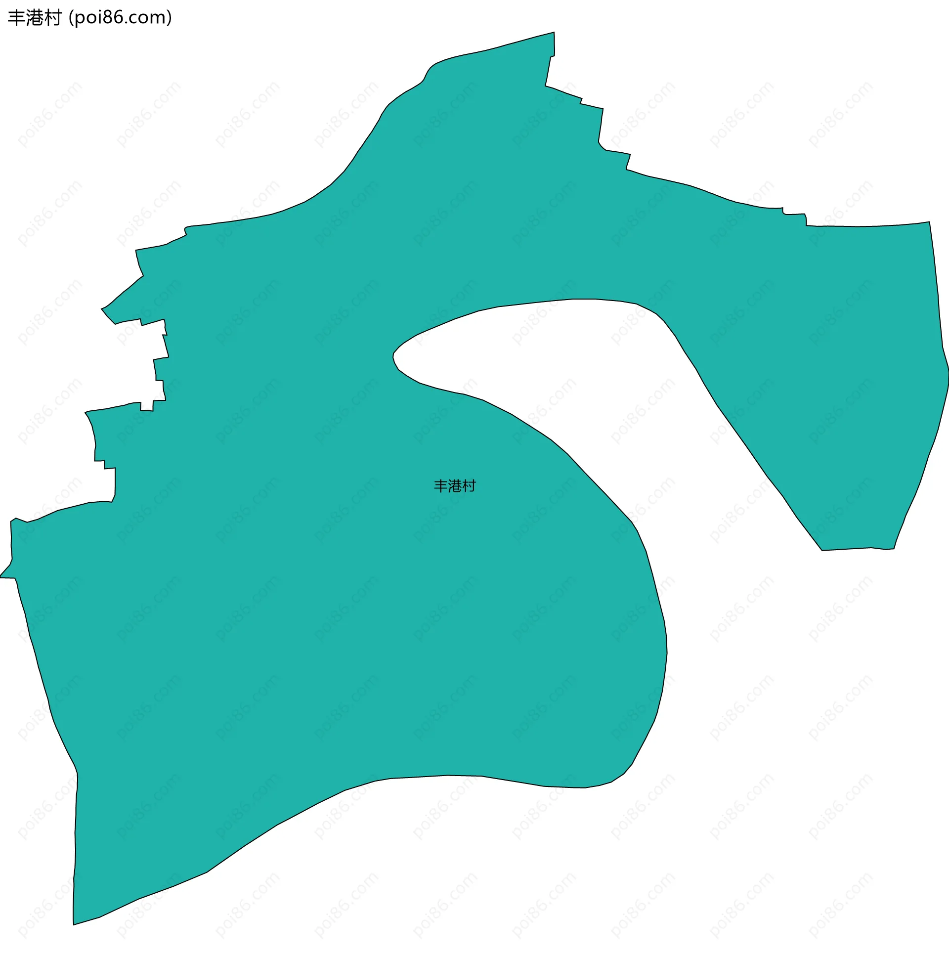 丰港村边界地图