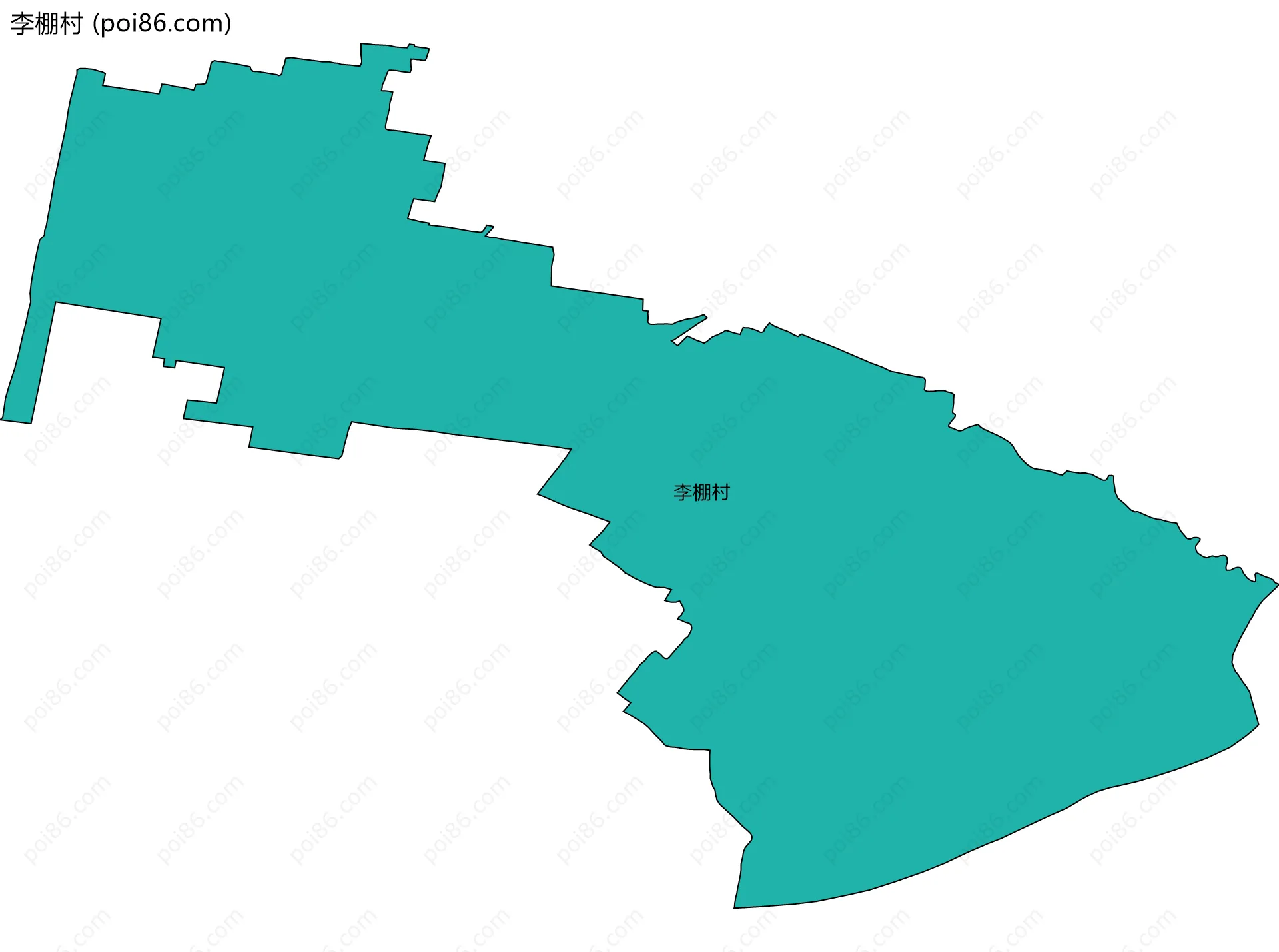 李棚村边界地图