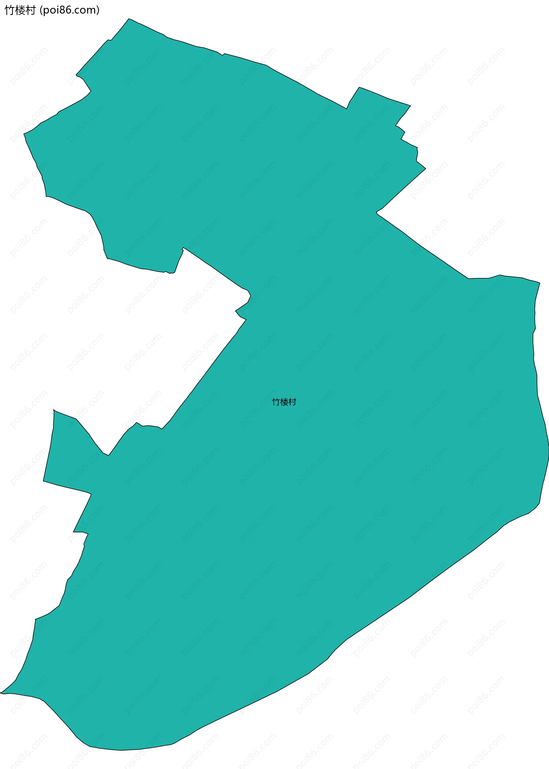 竹楼村边界地图