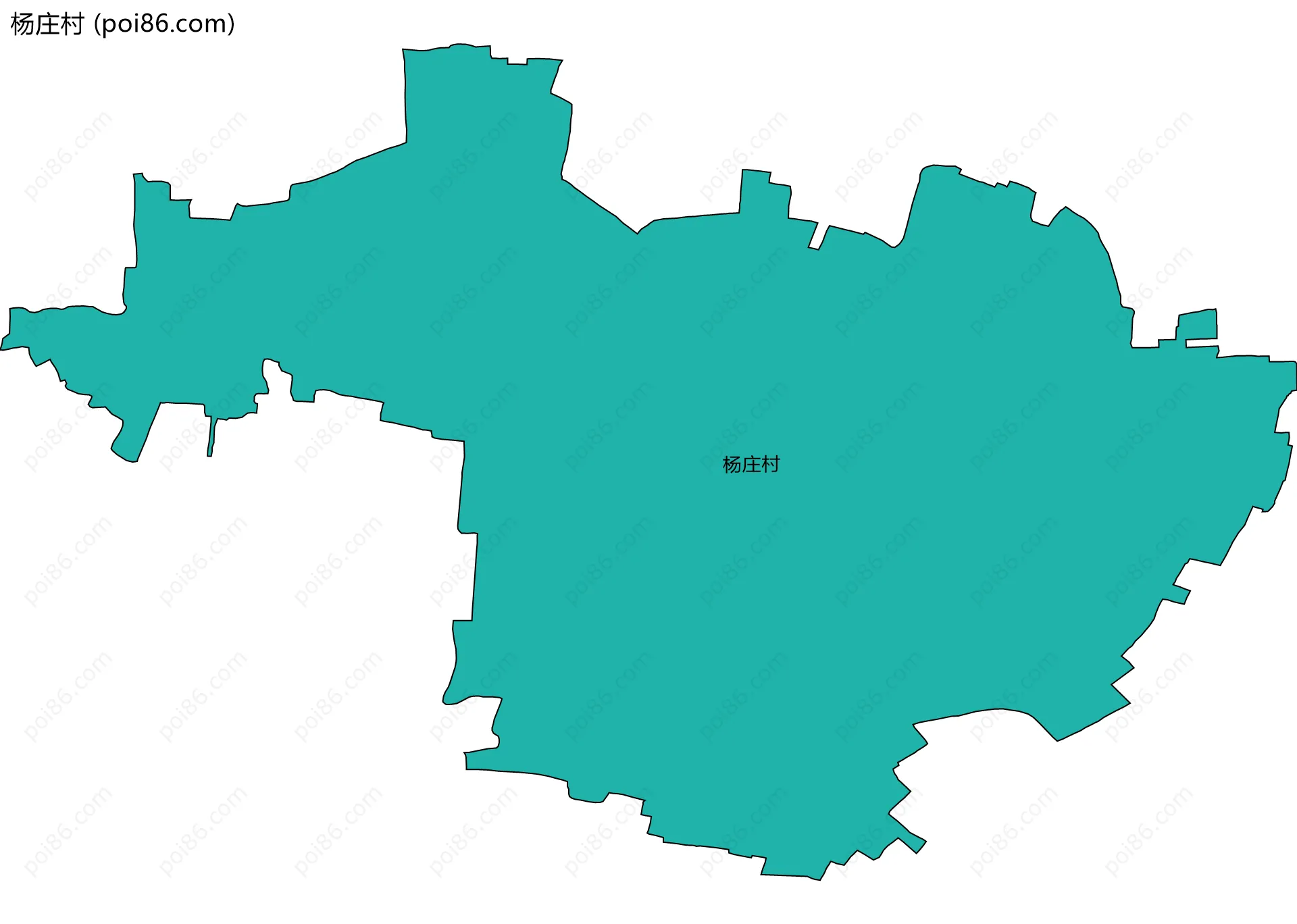 杨庄村边界地图