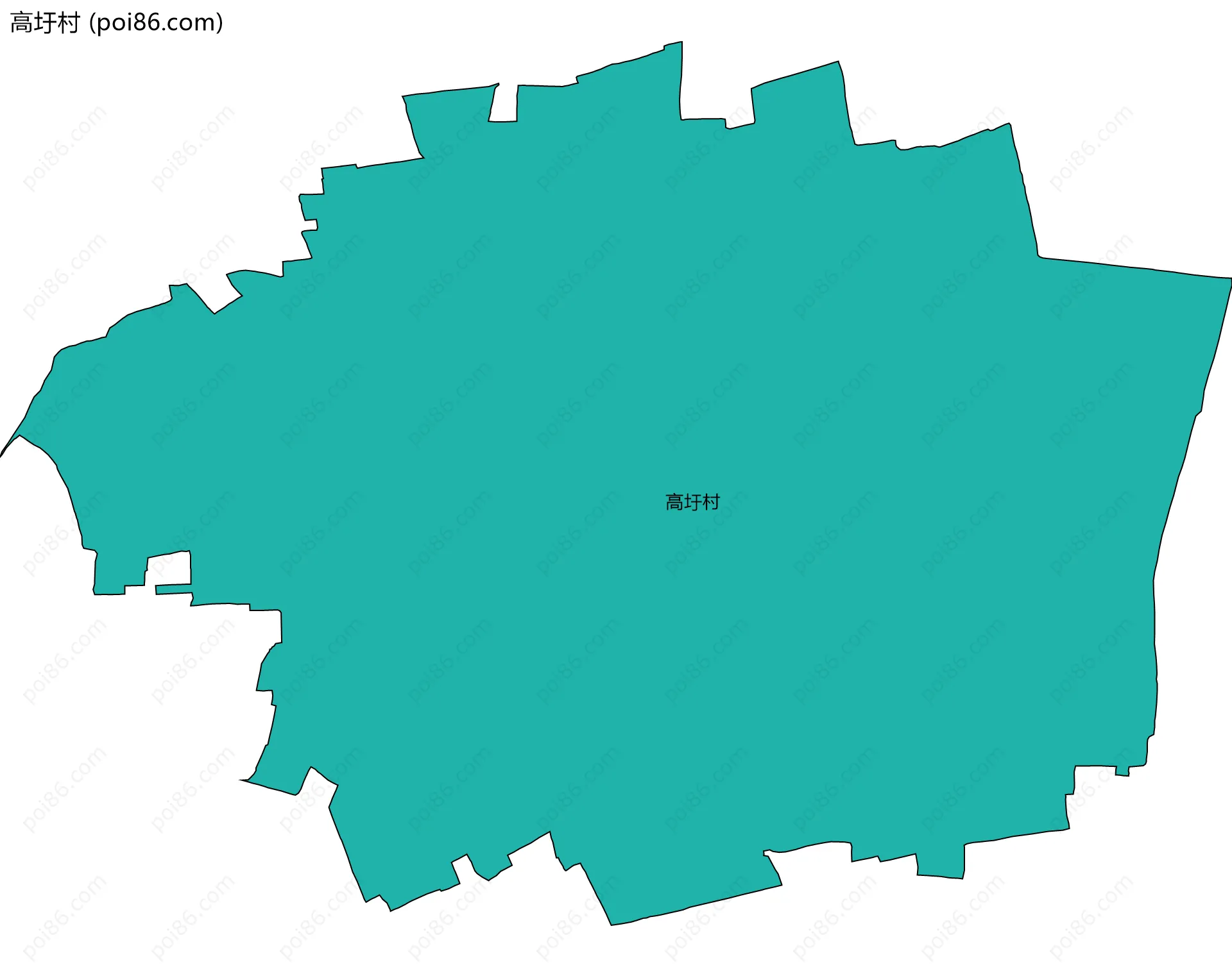 高圩村边界地图