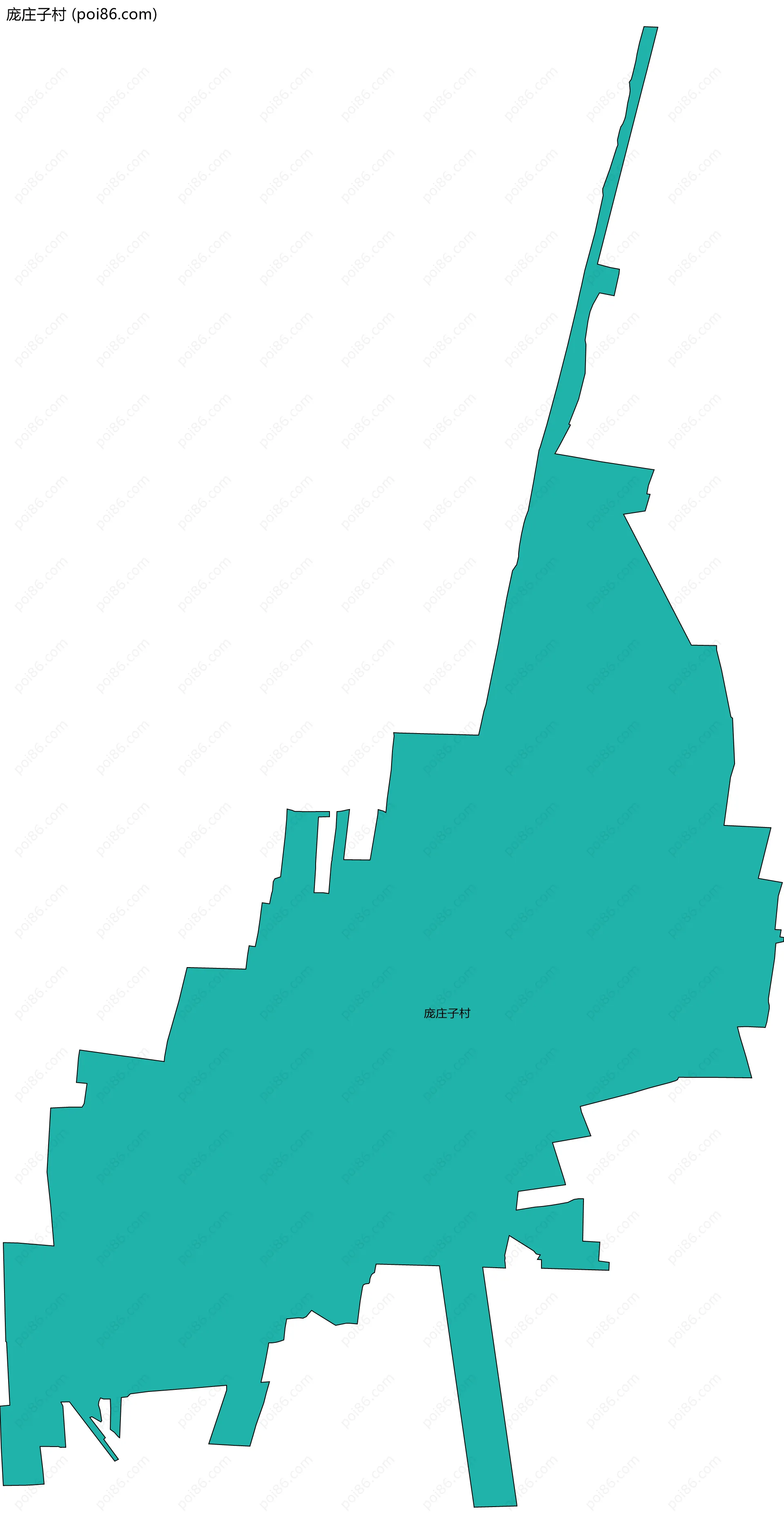 庞庄子村边界地图