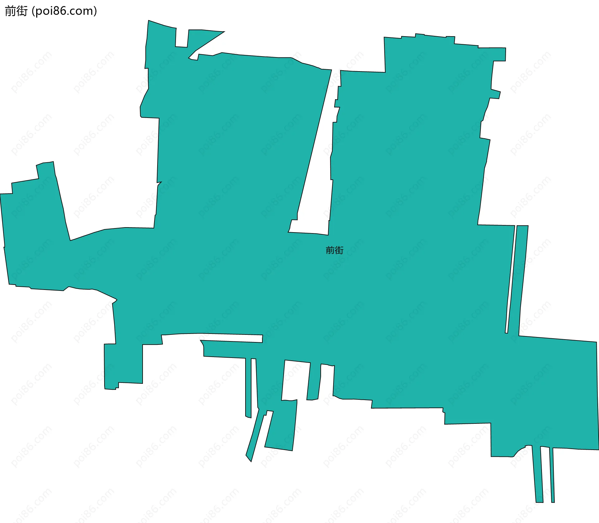 前街边界地图