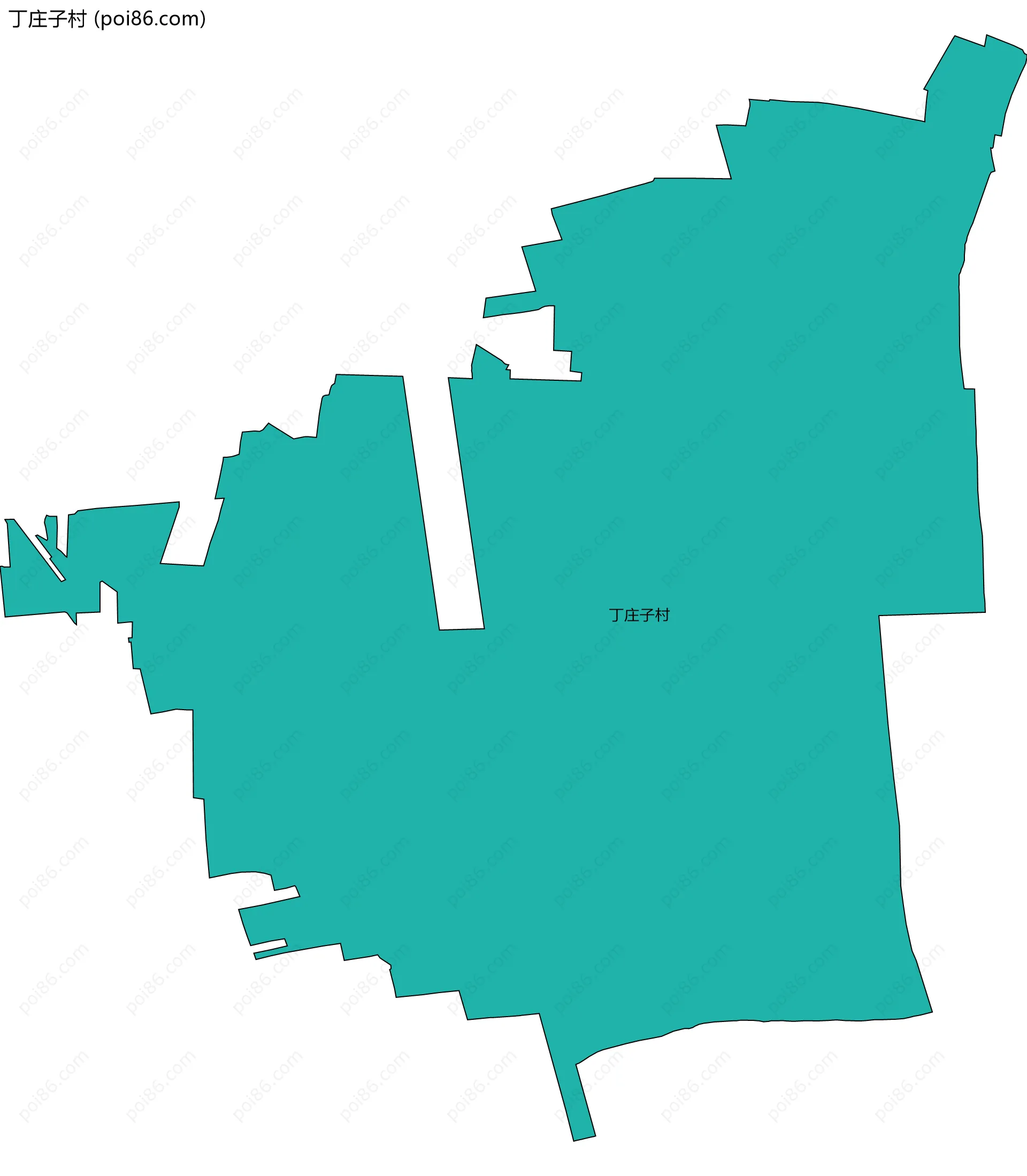 丁庄子村边界地图