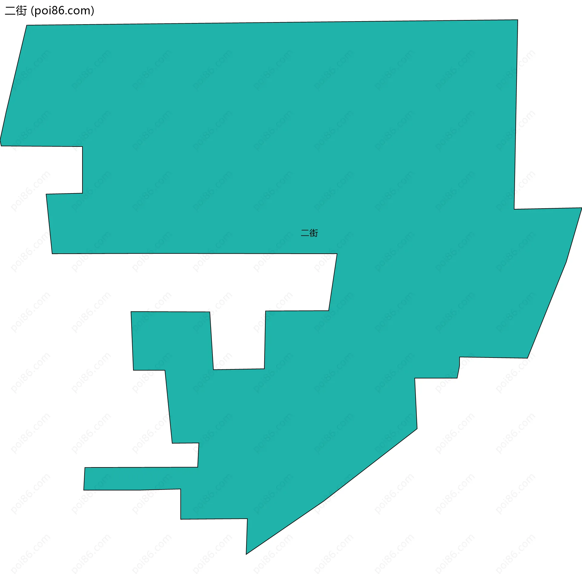 二街边界地图