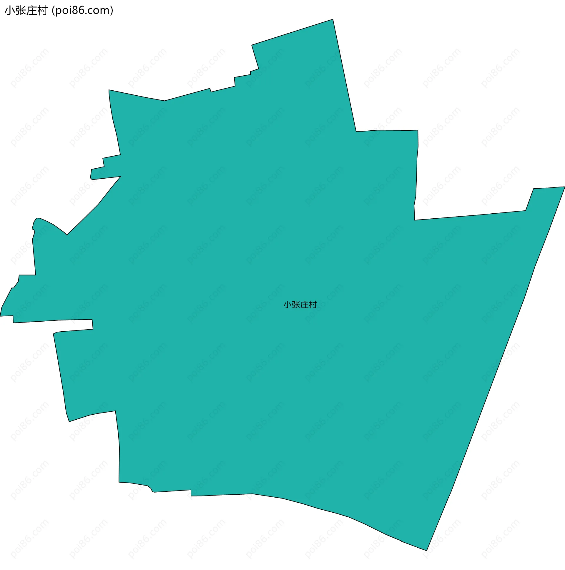 小张庄村边界地图