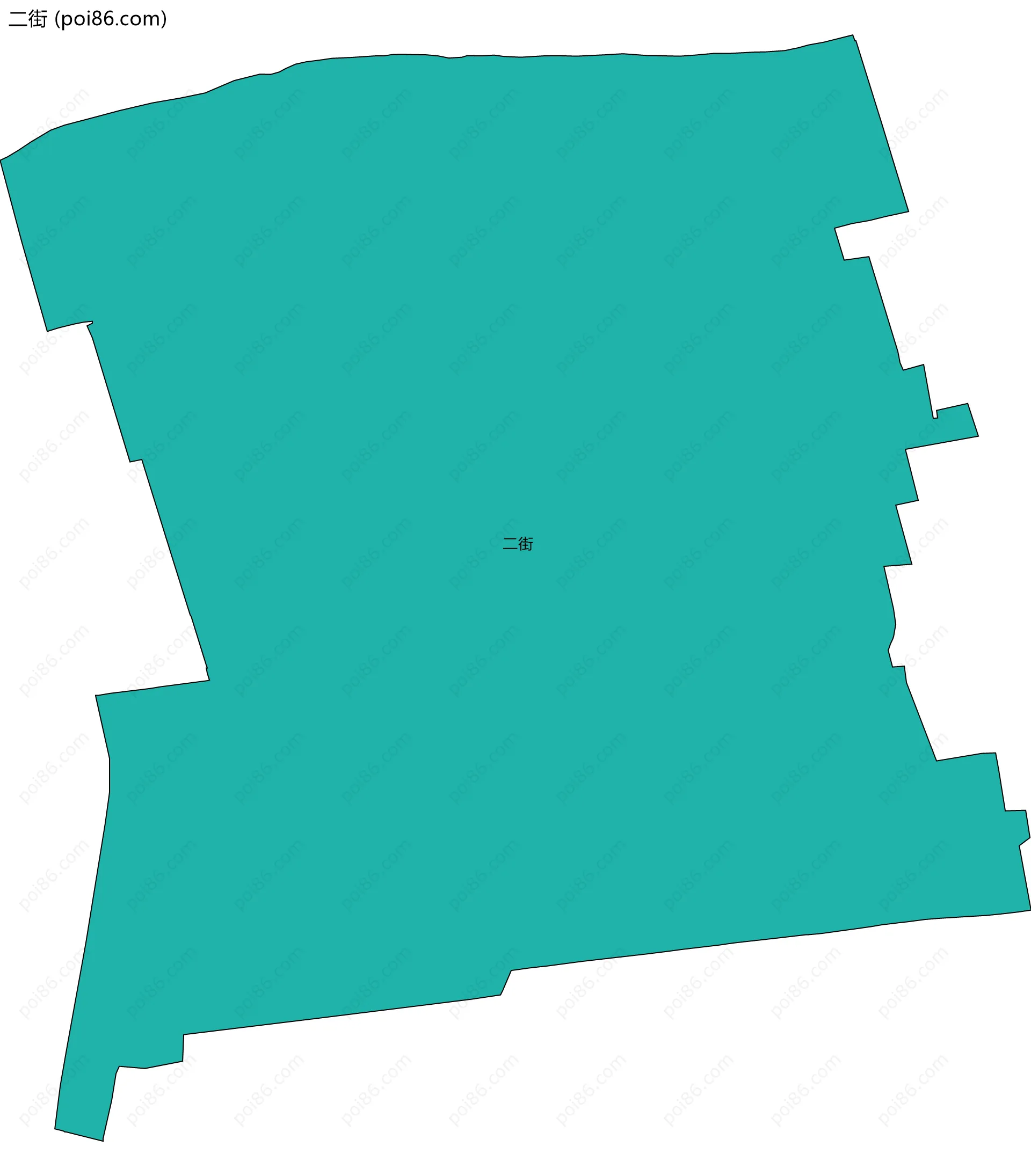 二街边界地图