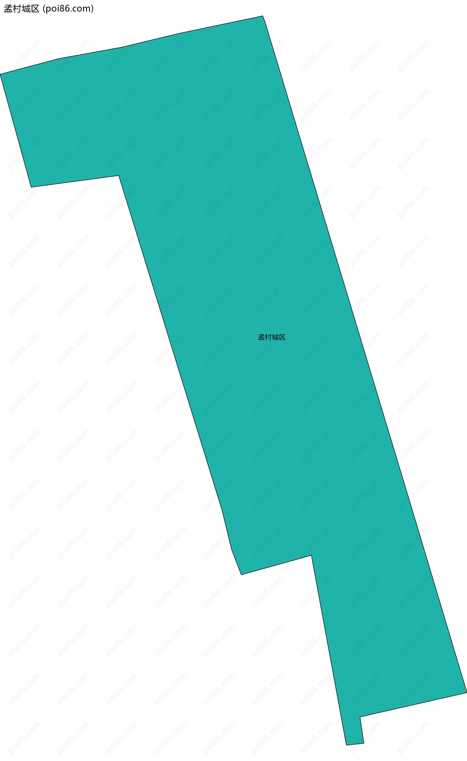 孟村城区边界地图