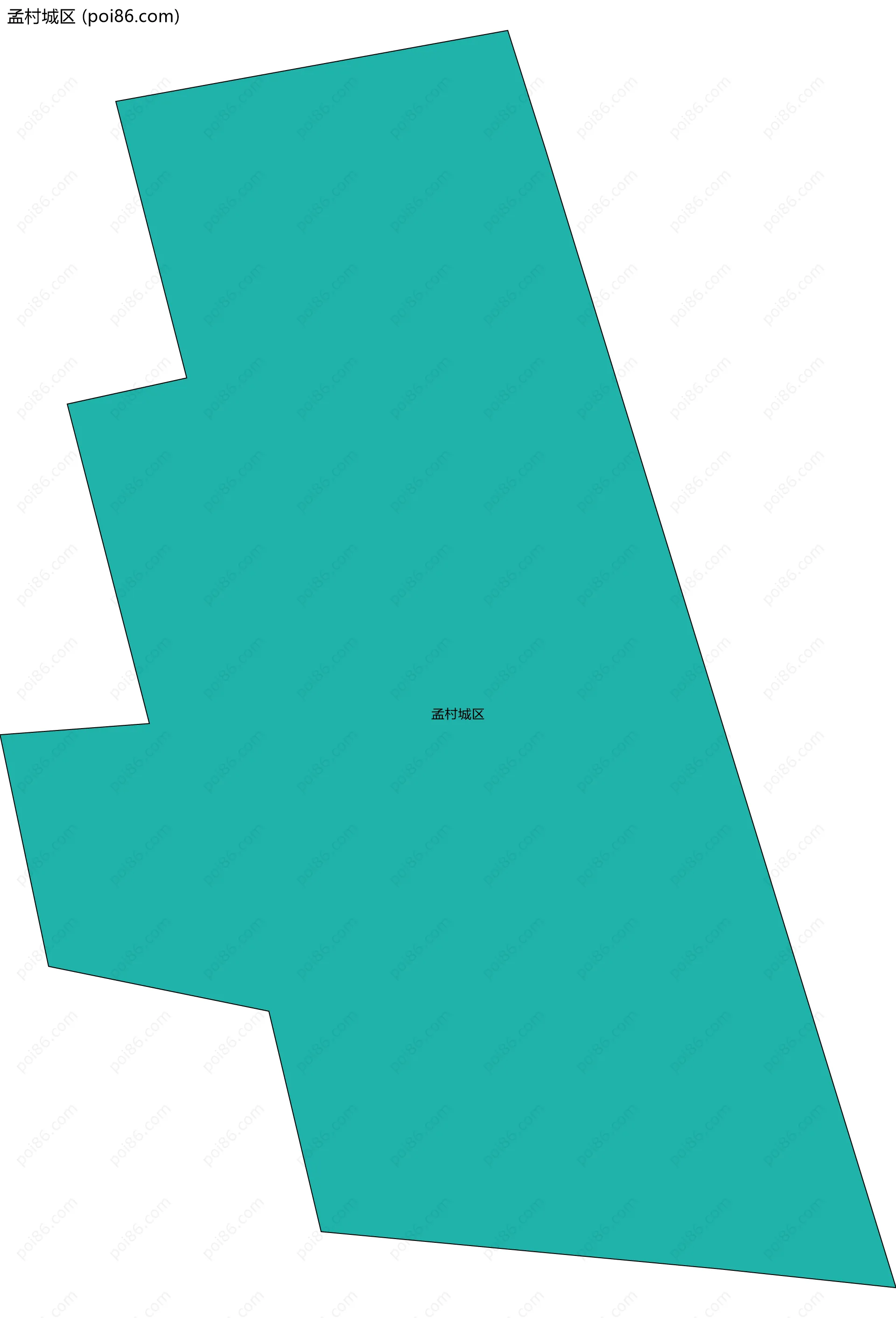 孟村城区边界地图