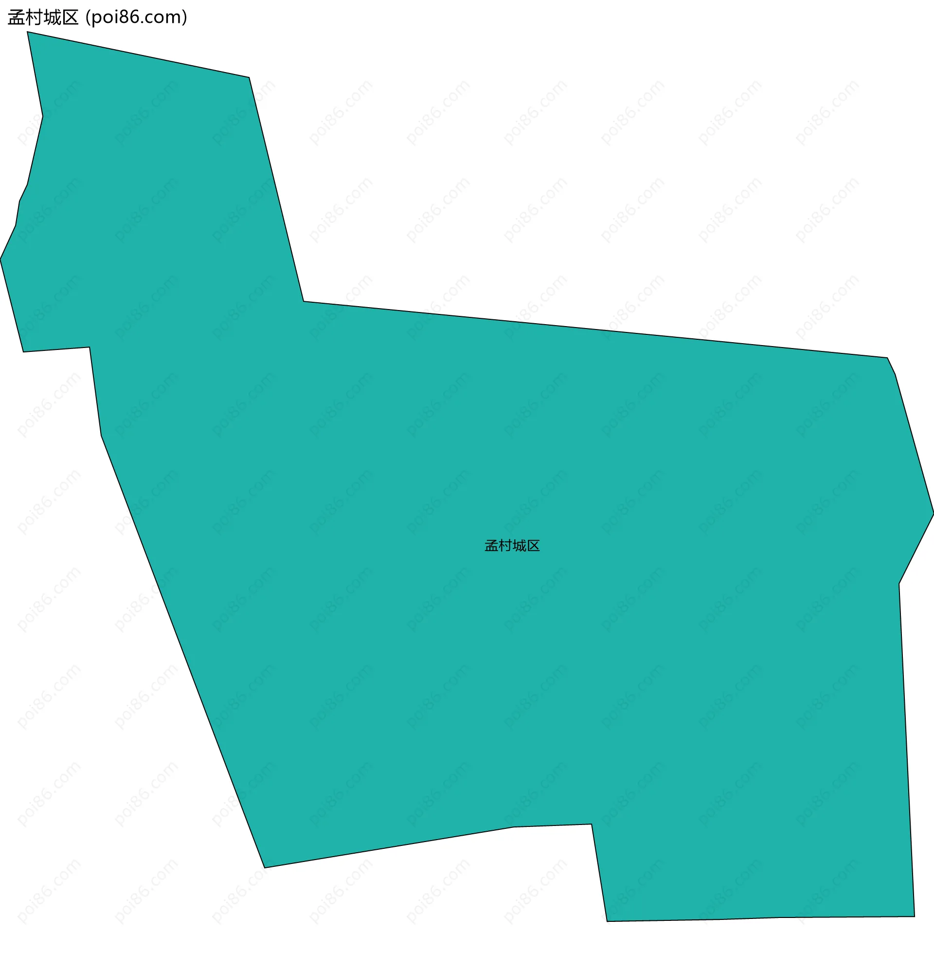 孟村城区边界地图