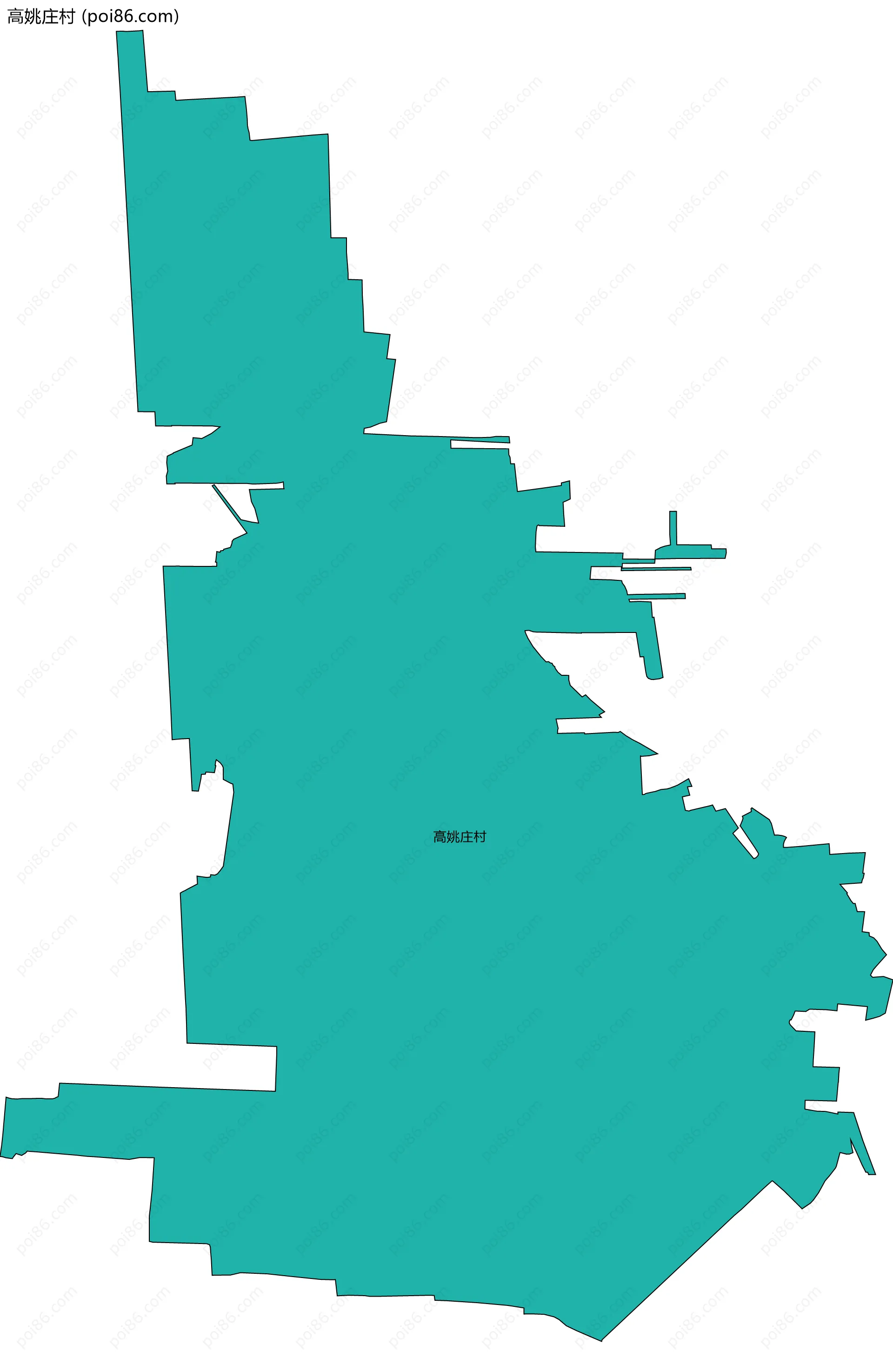 高姚庄村边界地图