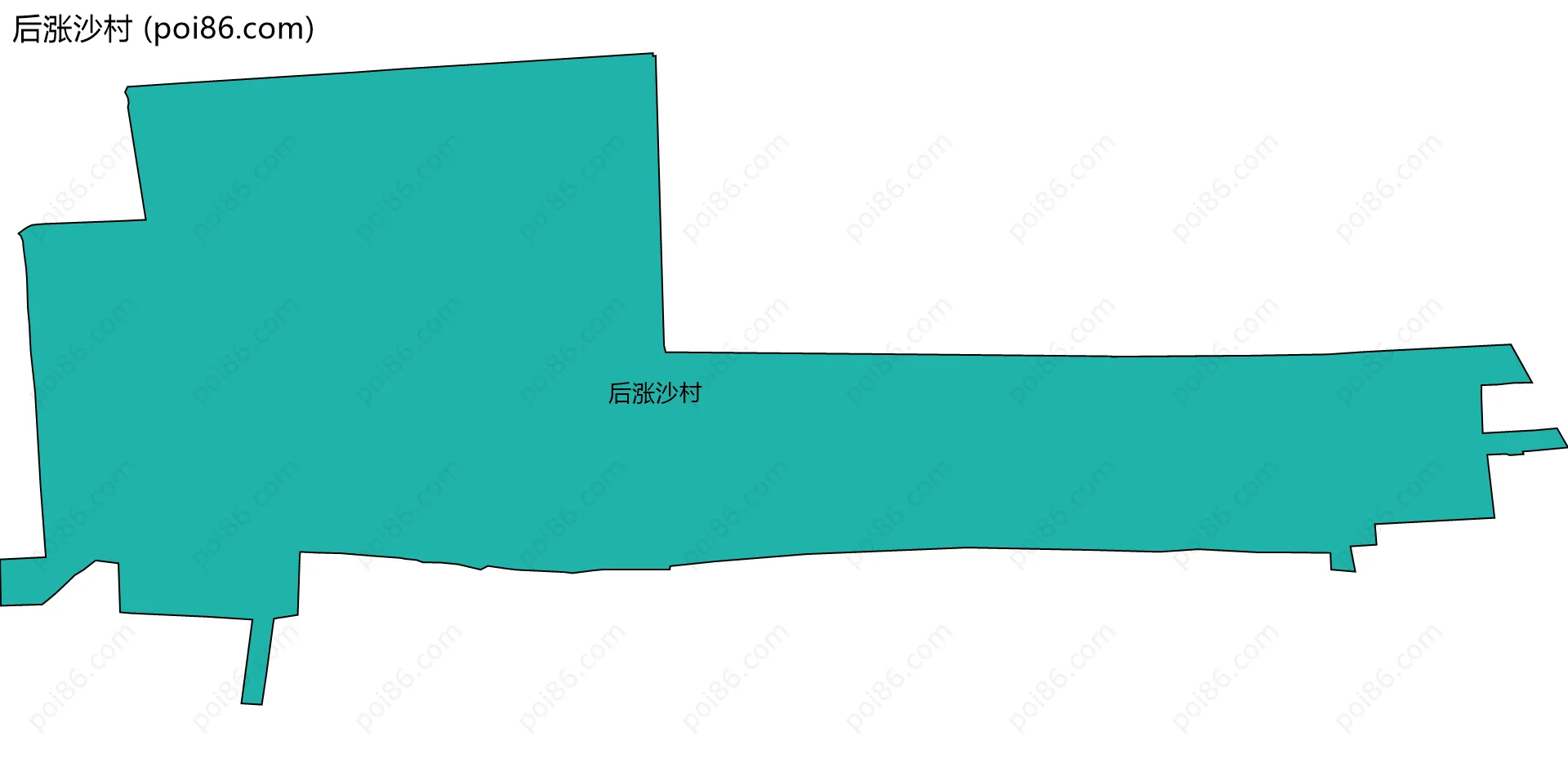 后涨沙村边界地图