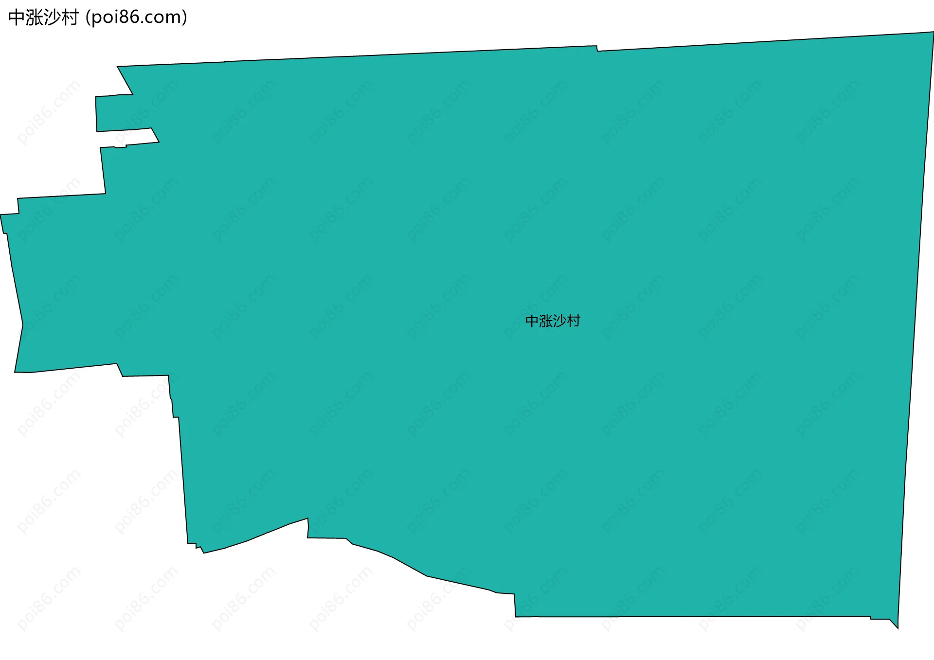 中涨沙村边界地图