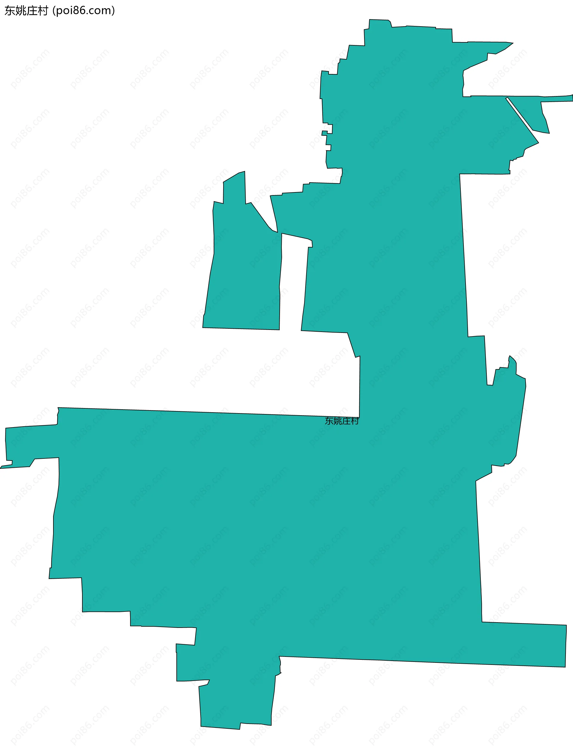 东姚庄村边界地图