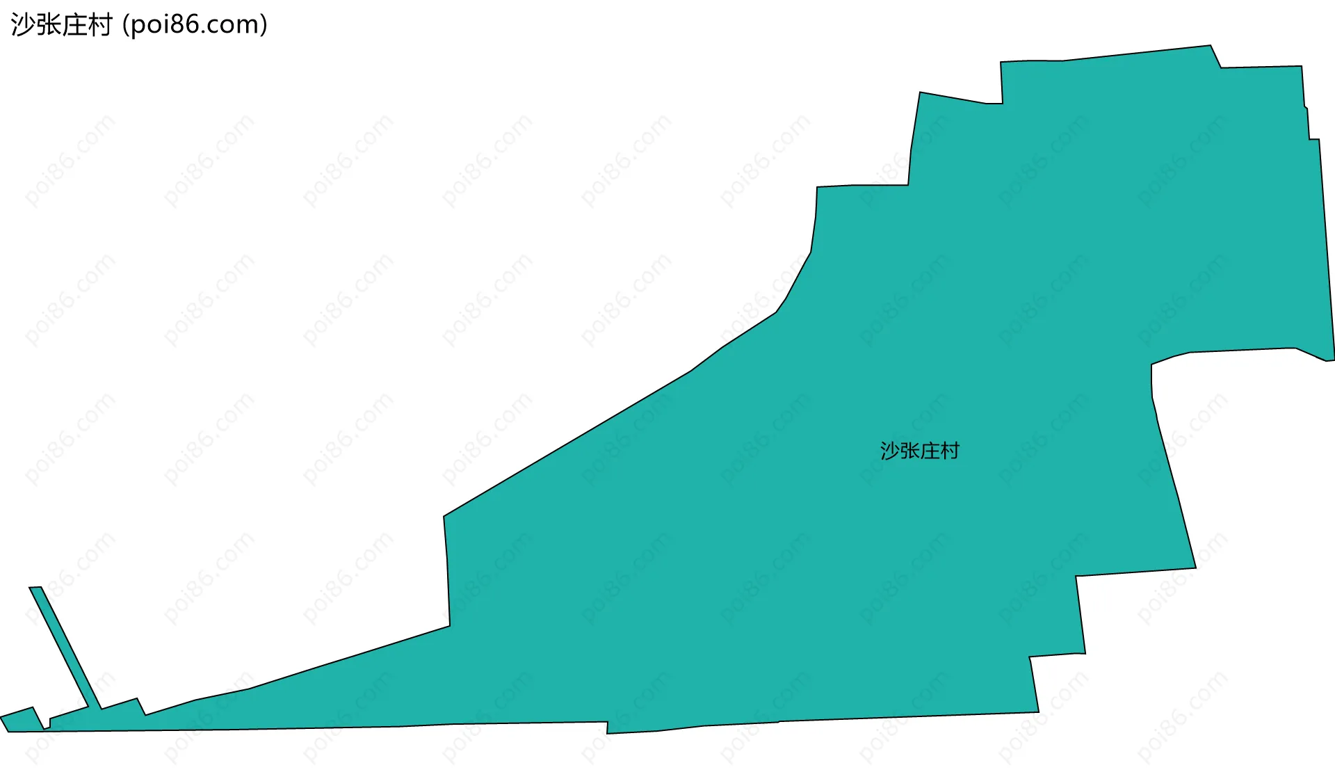 沙张庄村边界地图