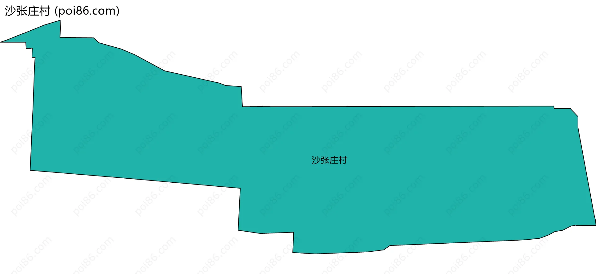 沙张庄村边界地图