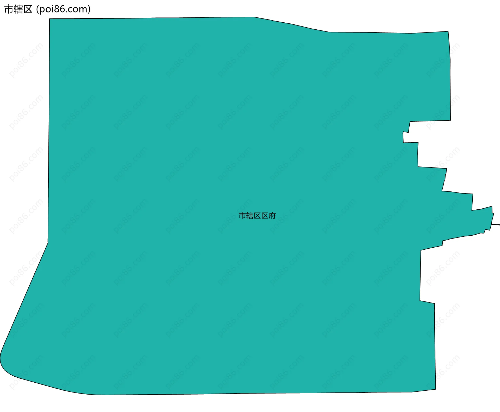 市辖区边界地图(五级行政区划)