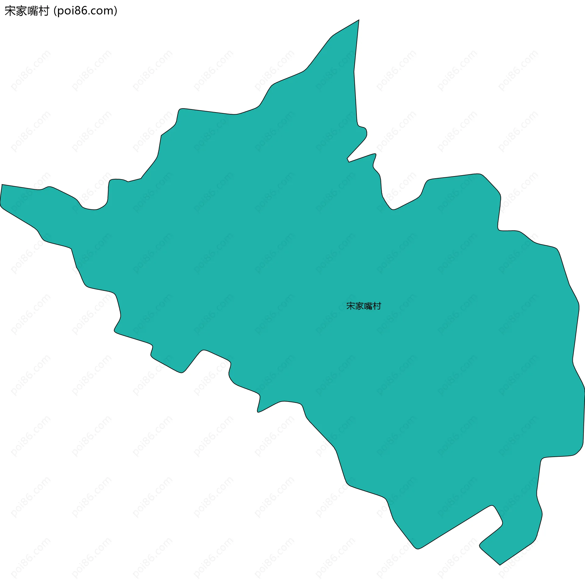 宋家嘴村边界地图