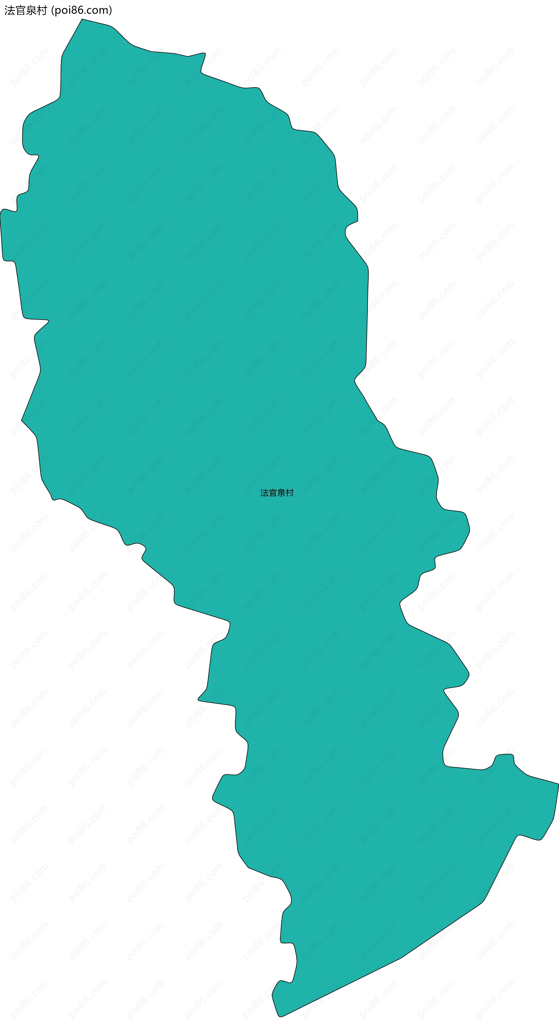 法官泉村边界地图