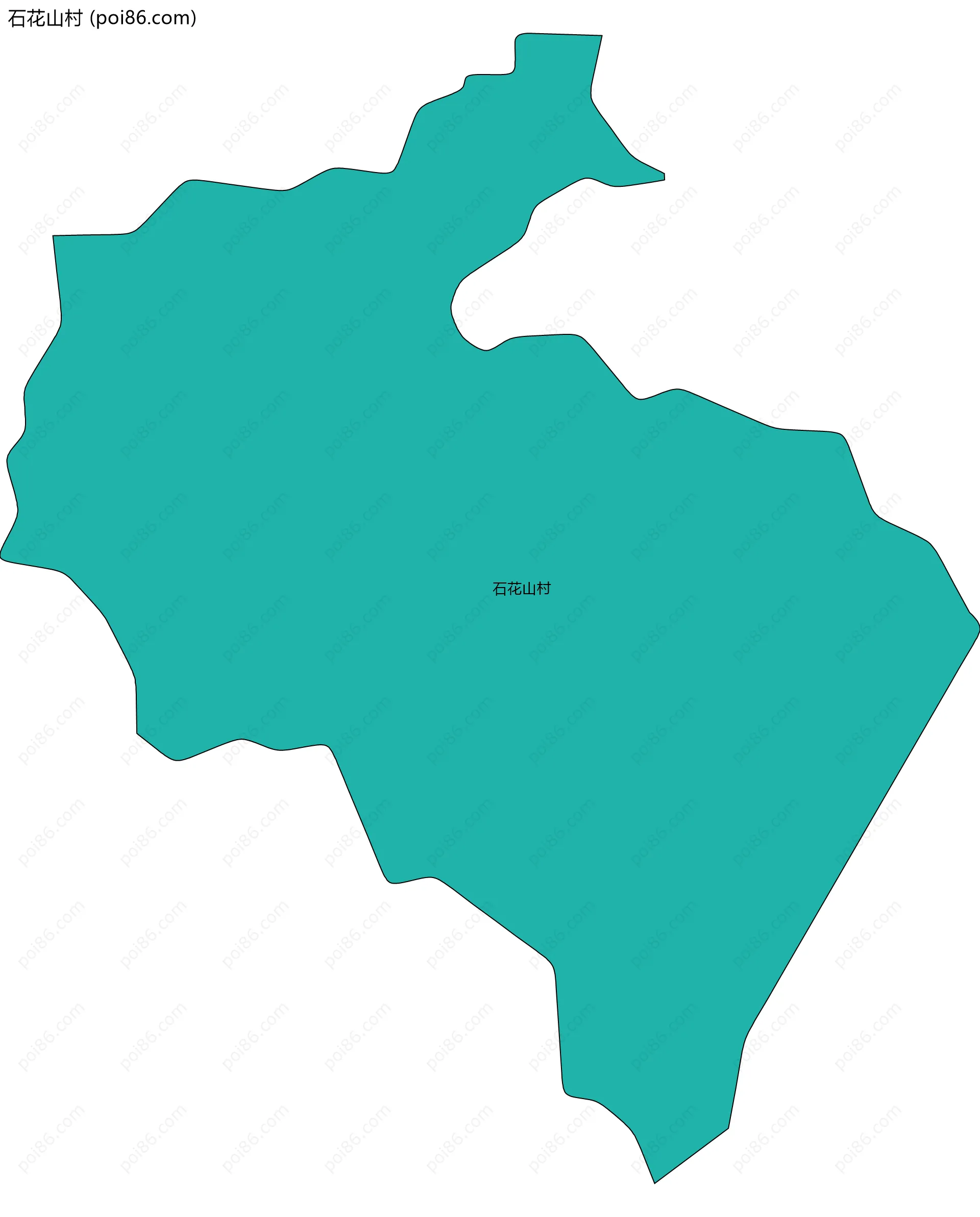 石花山村边界地图