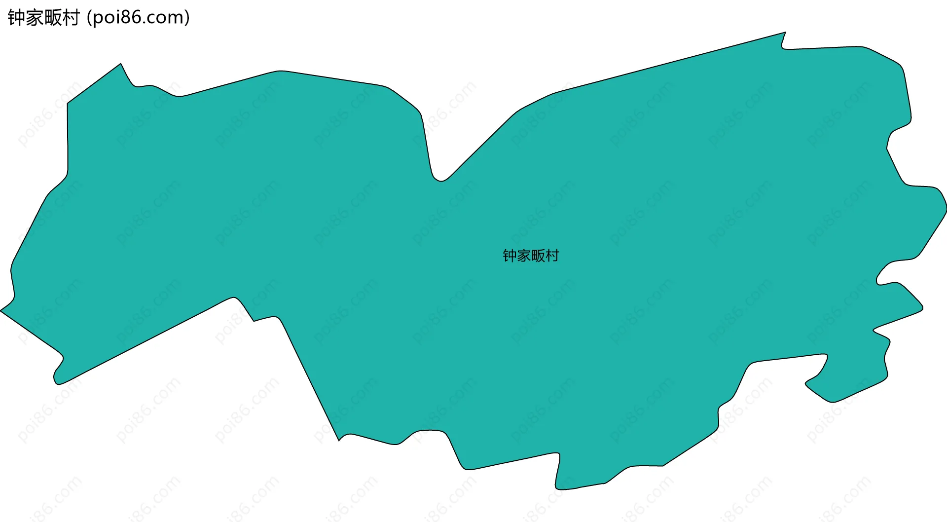 钟家畈村边界地图