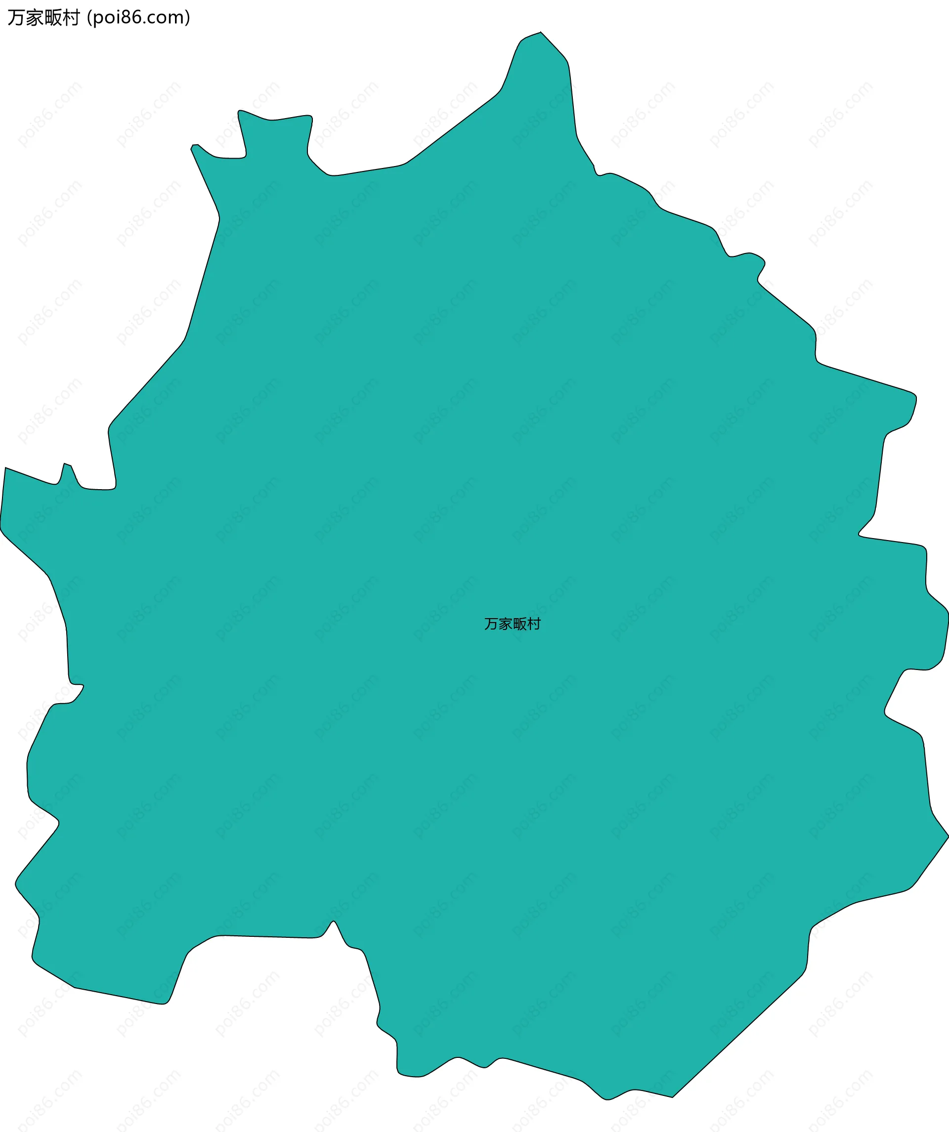 万家畈村边界地图