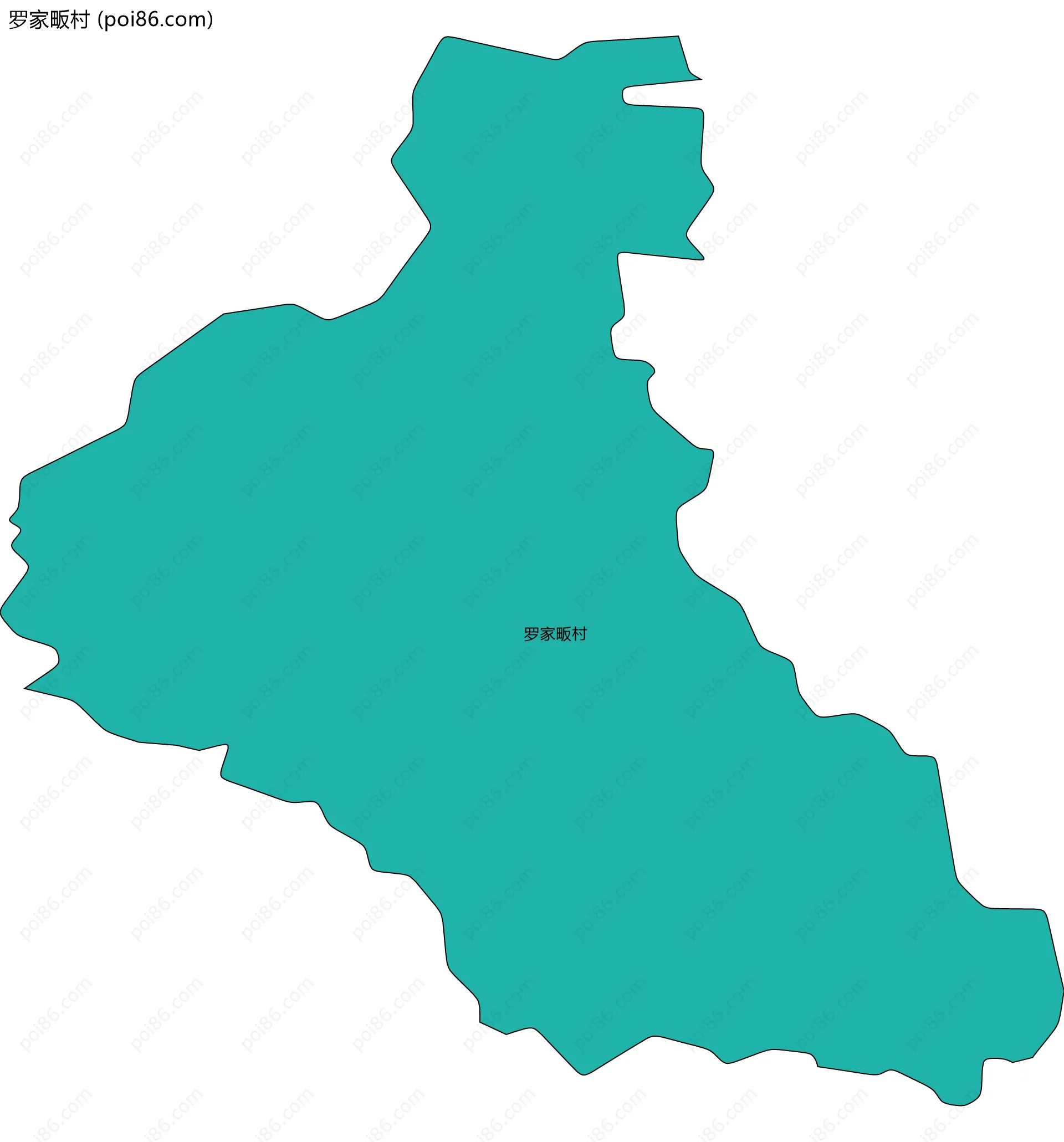 罗家畈村边界地图