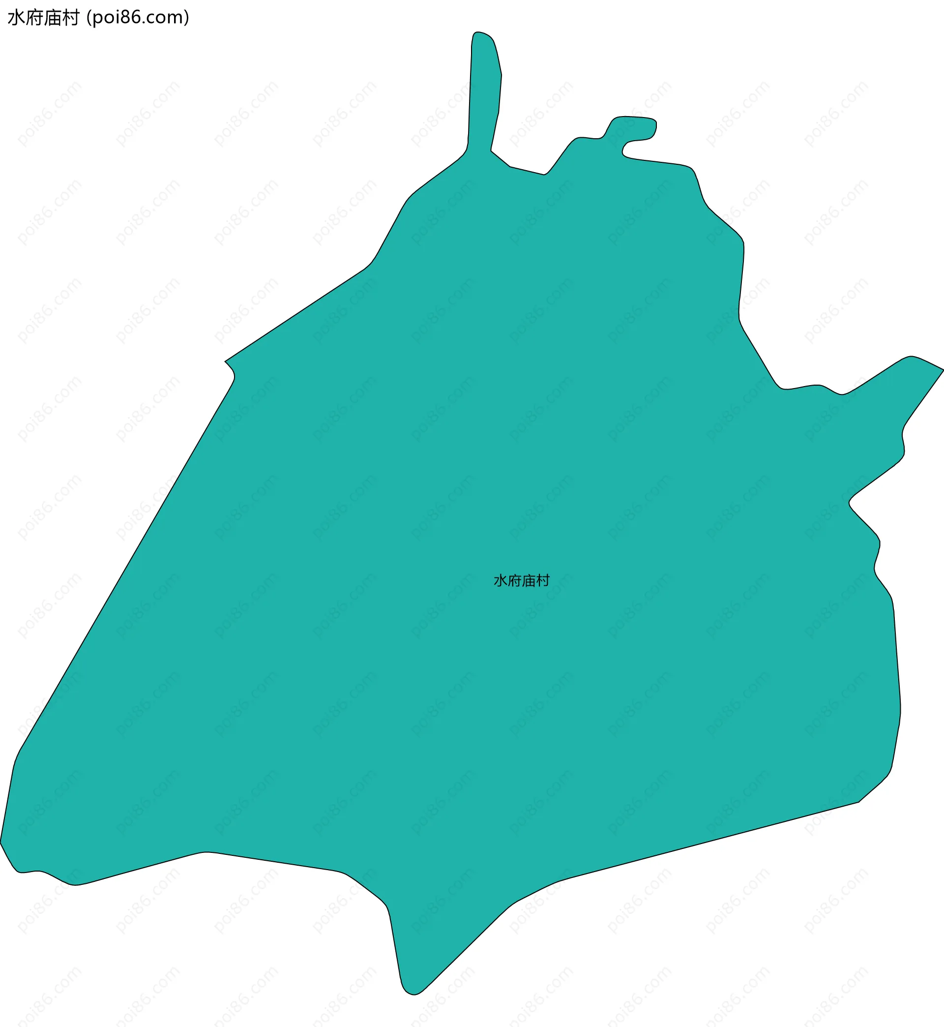 水府庙村边界地图