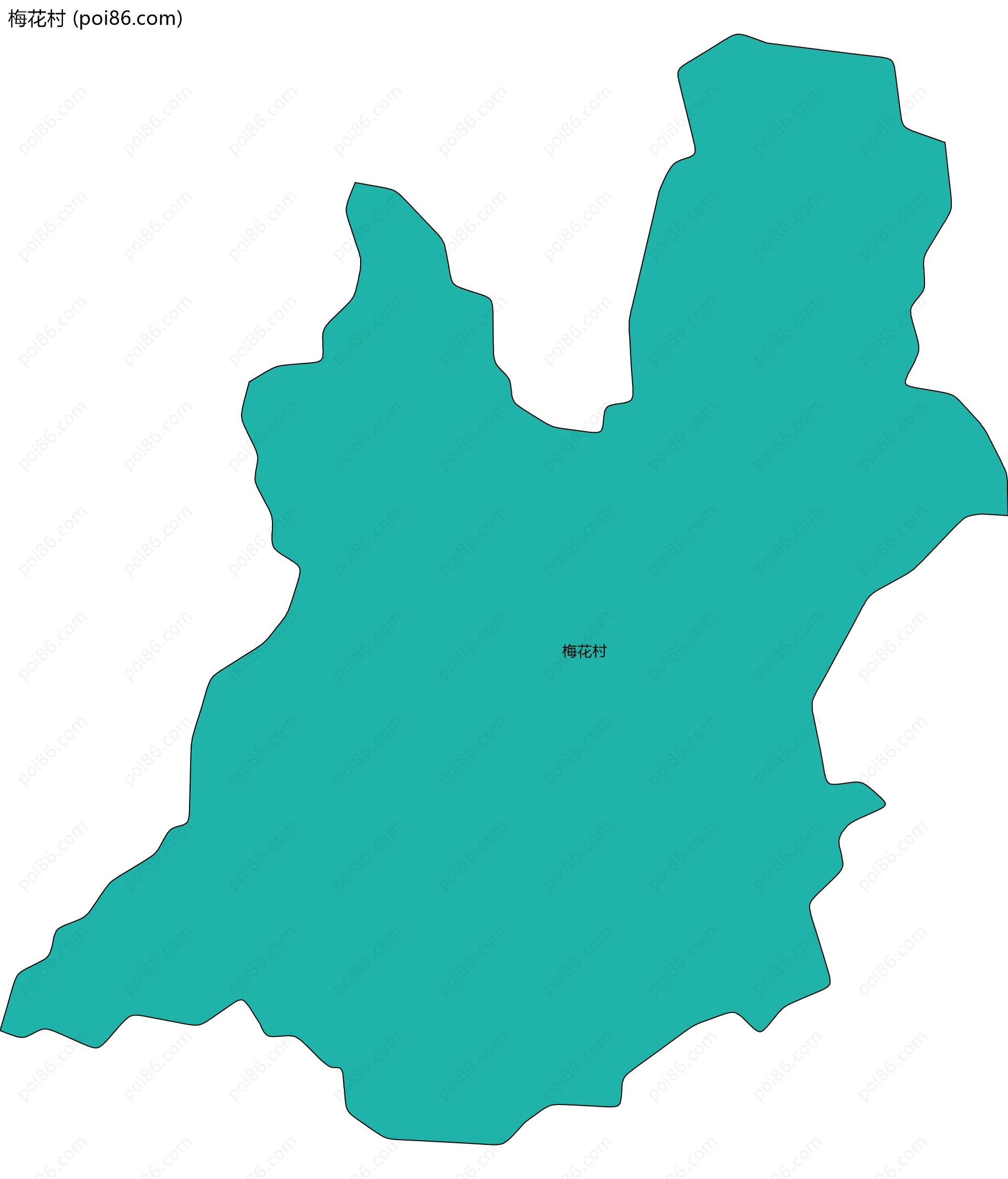 梅花村边界地图