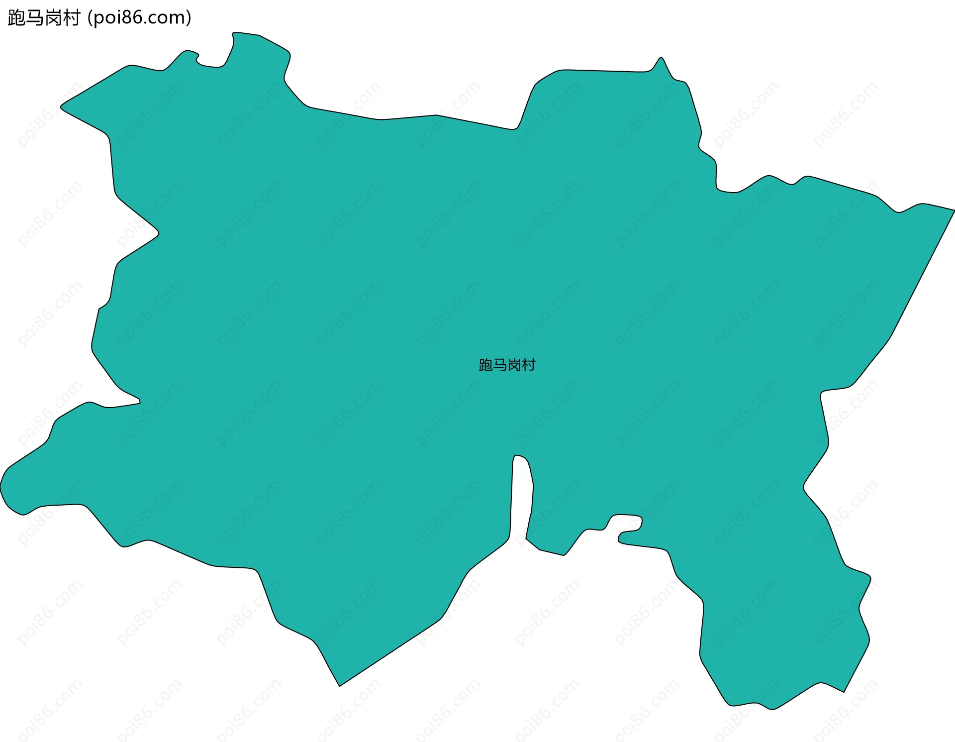 跑马岗村边界地图