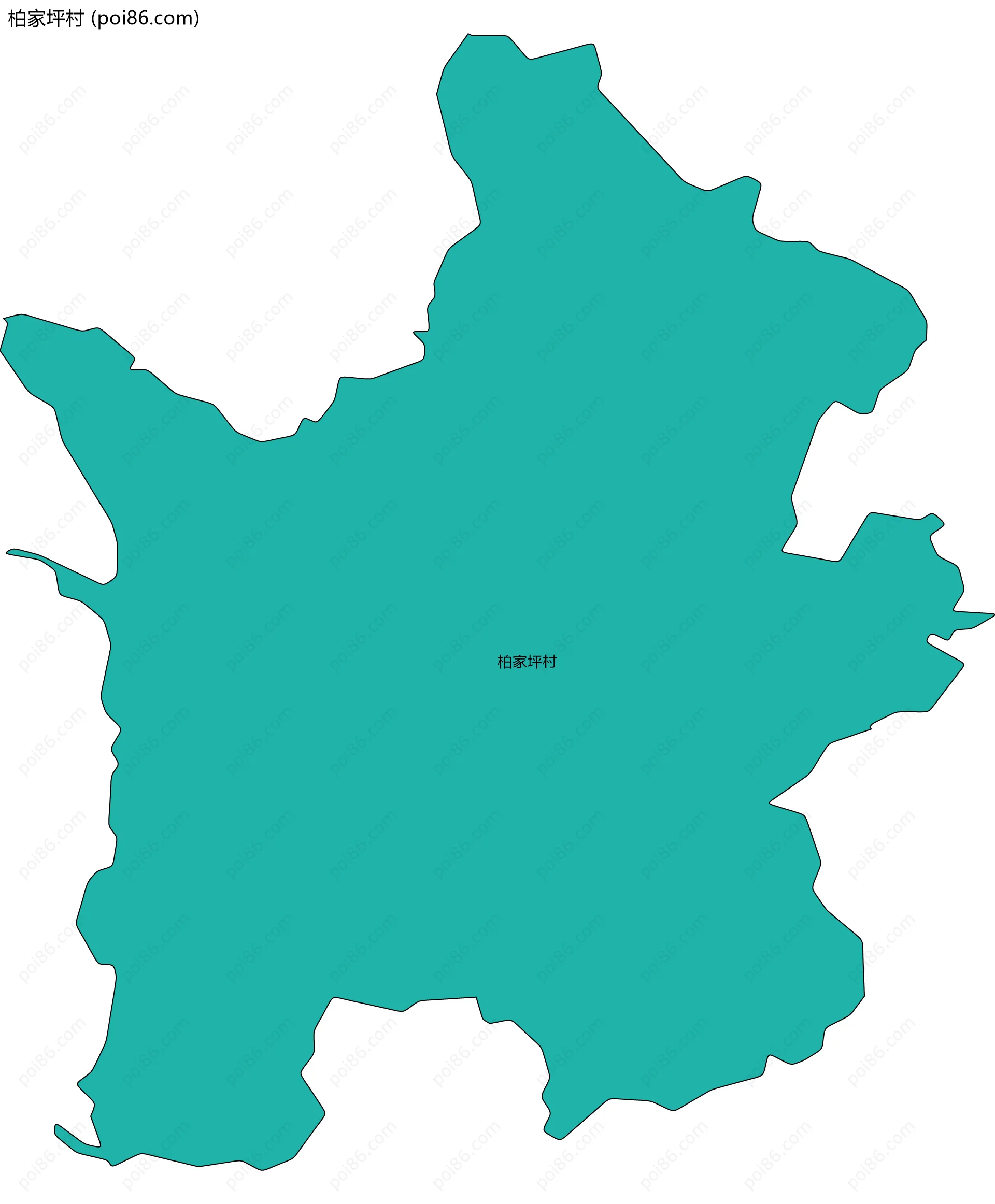 柏家坪村边界地图