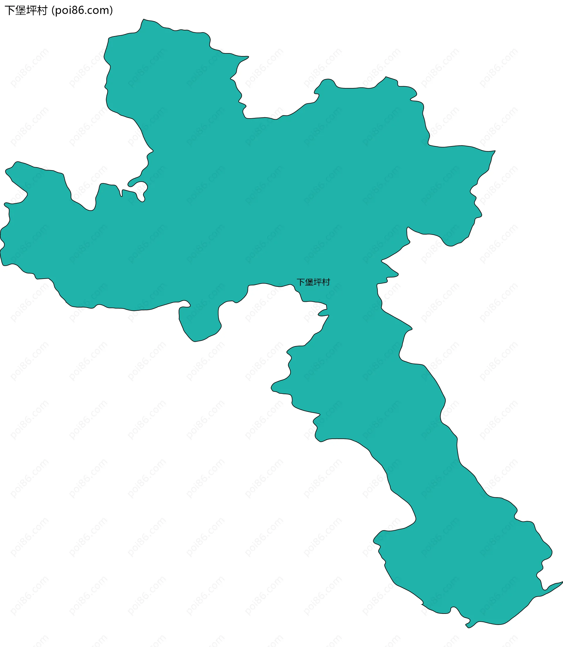 下堡坪村边界地图