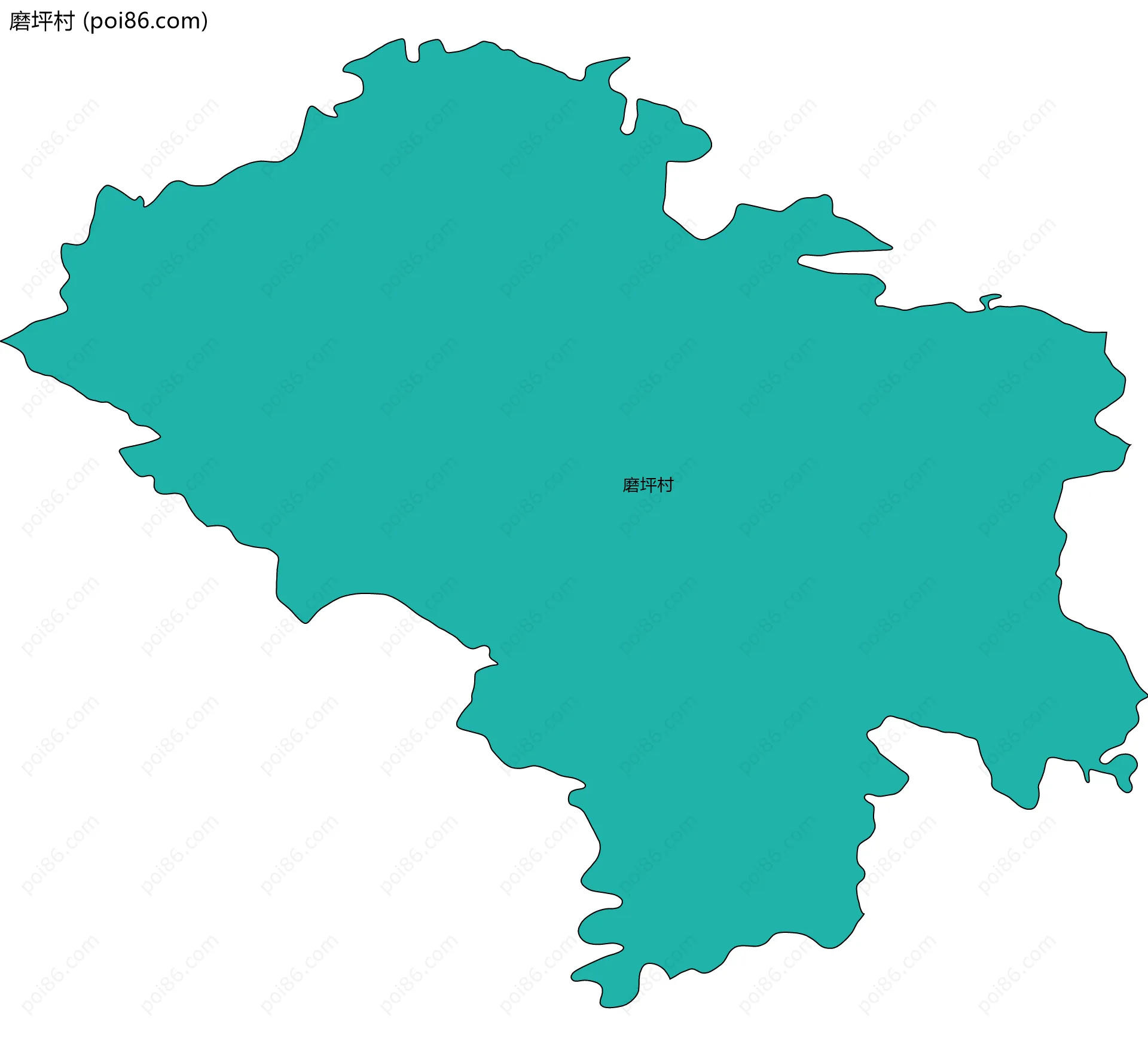 磨坪村边界地图