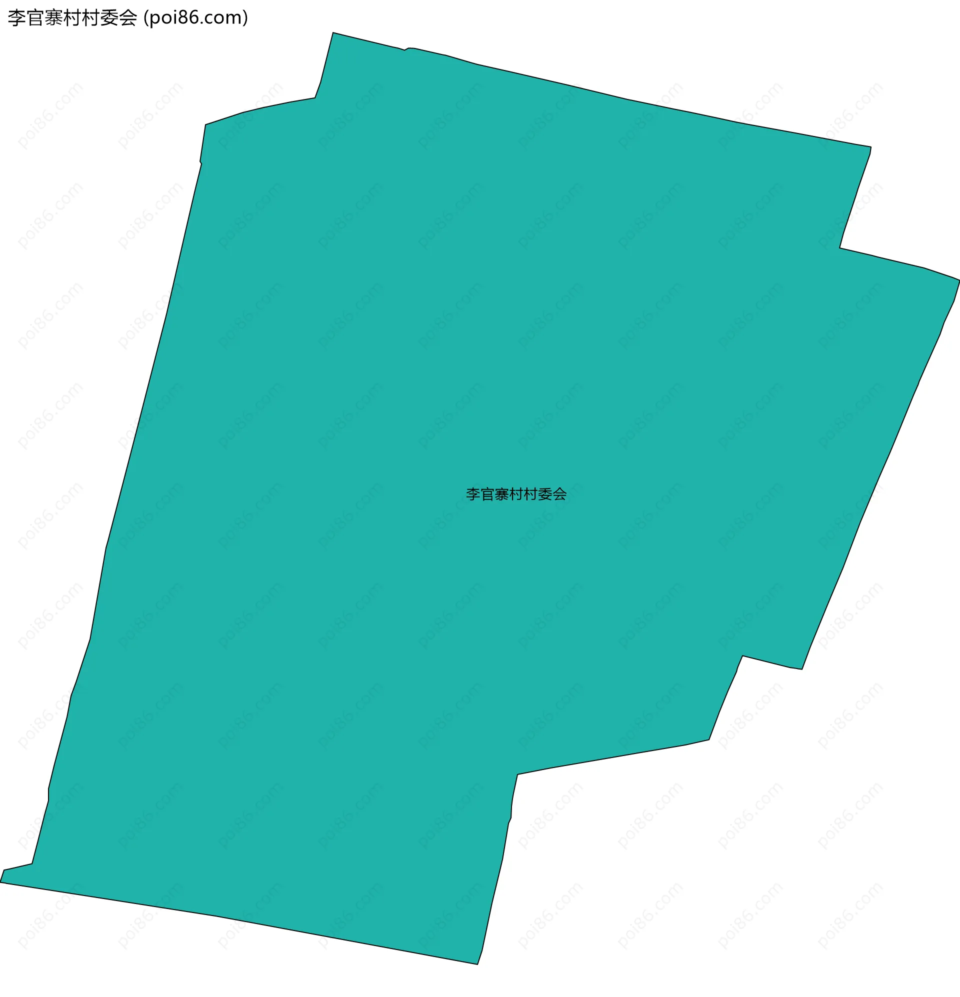 李官寨村村委会边界地图