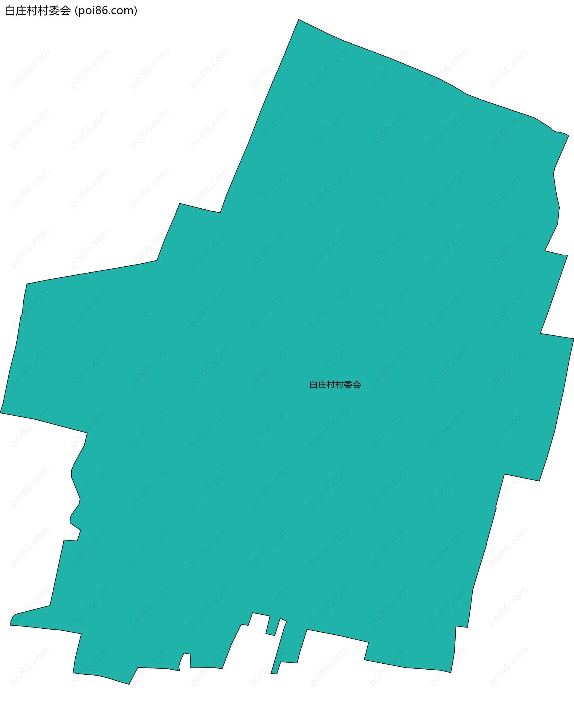 白庄村村委会边界地图