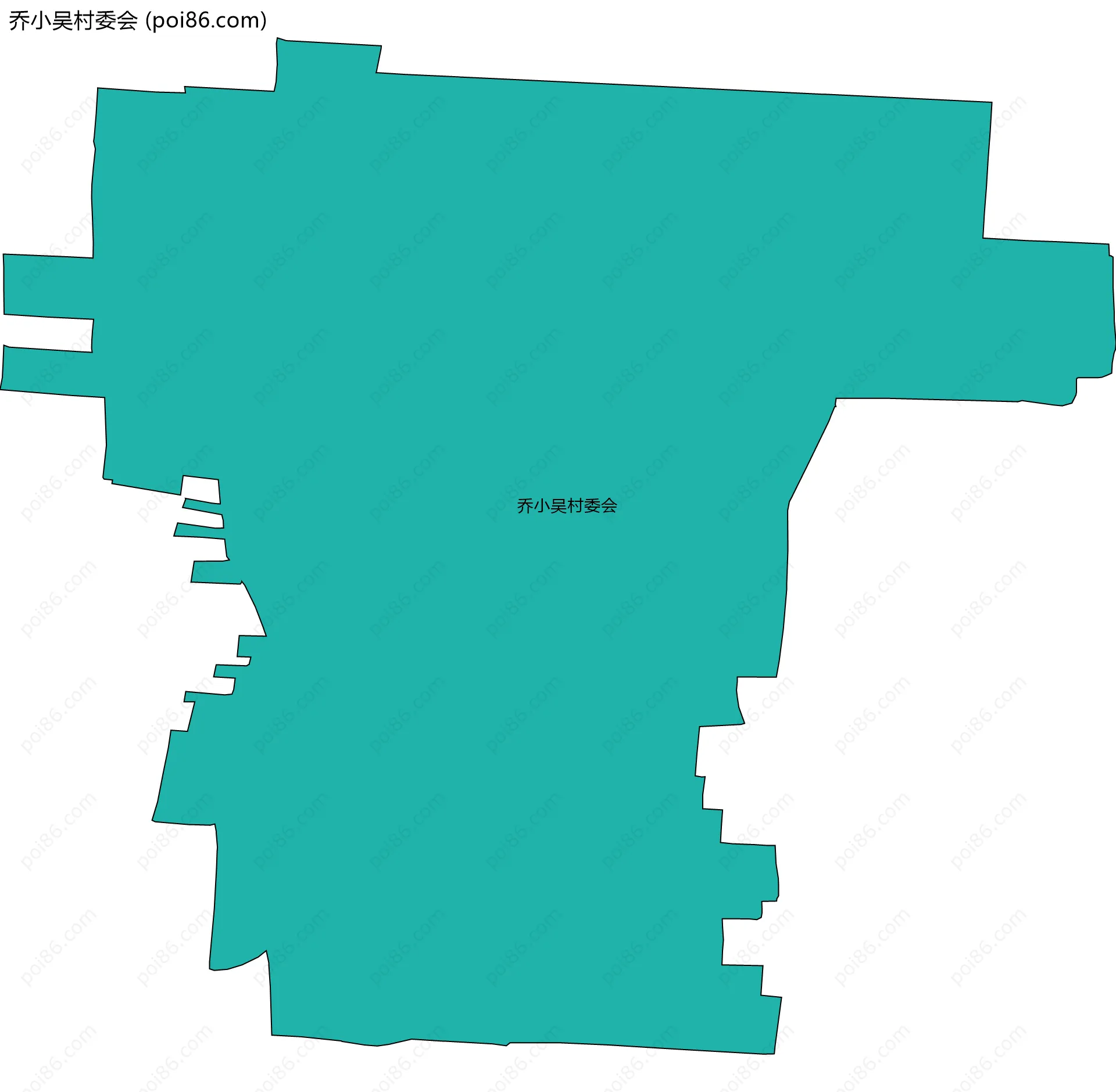 乔小吴村委会边界地图