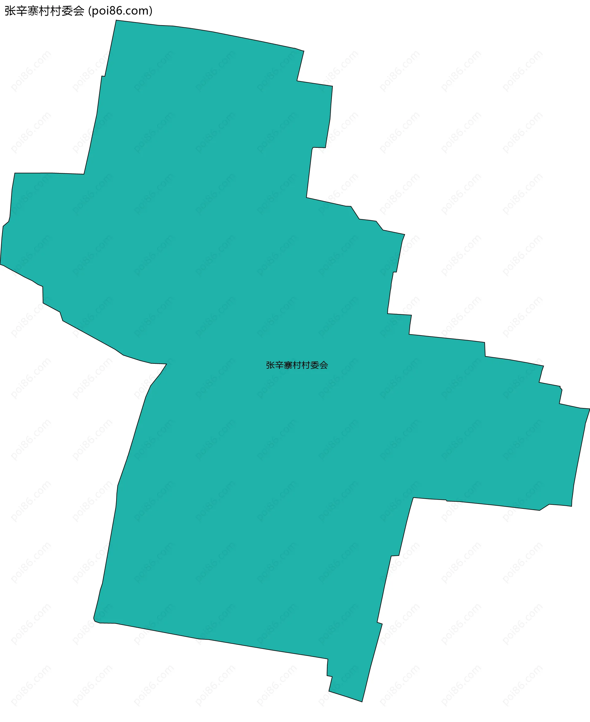 张辛寨村村委会边界地图