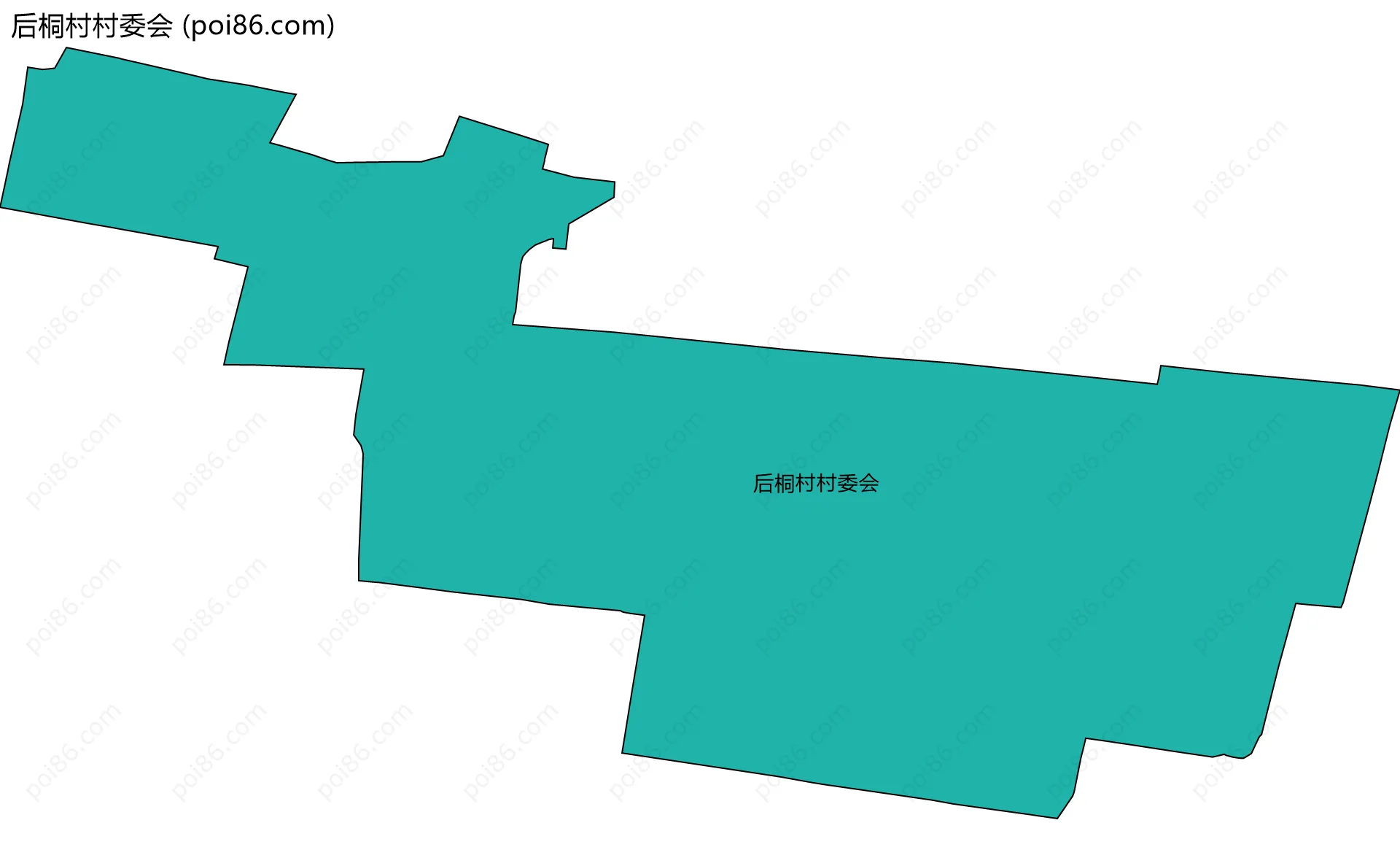 后桐村村委会边界地图